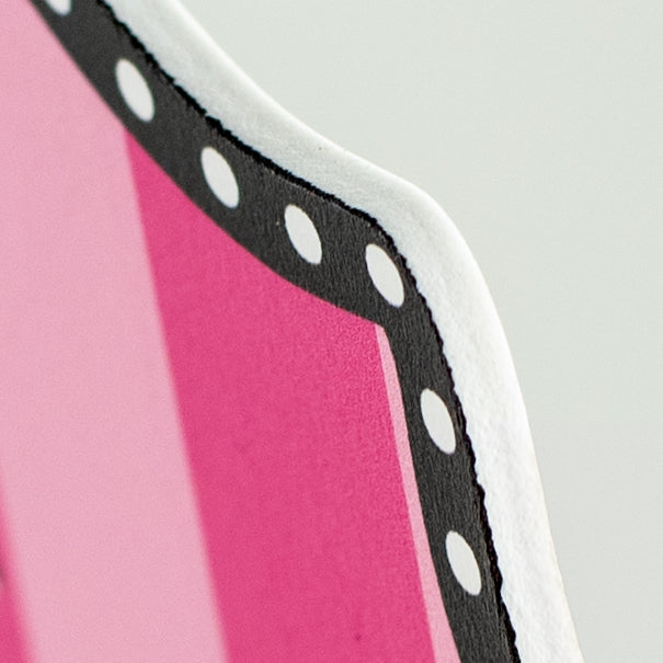 10" Waterproof Accent Sign: Scalloped Dots Pink Trick or Treat detail photo 3