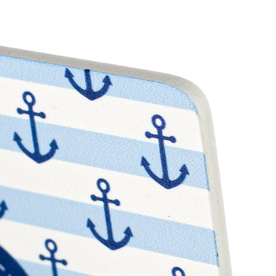 10.5" Waterproof Sign: Scalloped Welcome Nautical Anchor detail photo 3