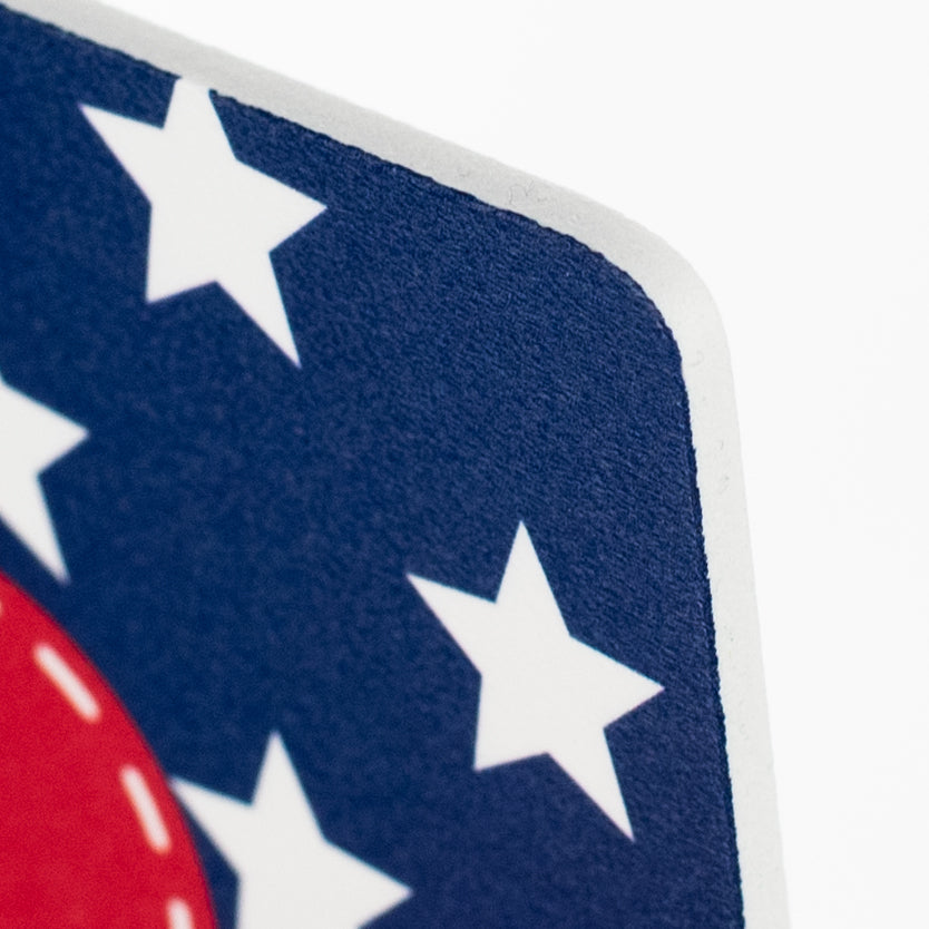 10.5" Waterproof Sign: Scalloped Welcome Patriotic Stars detail photo 3