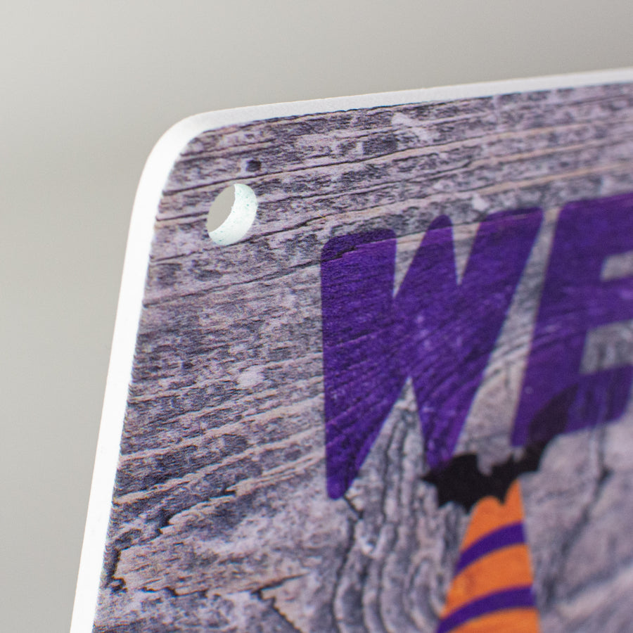 9" Waterproof Sign: Welcome Halloween Gnomes detail photo 3