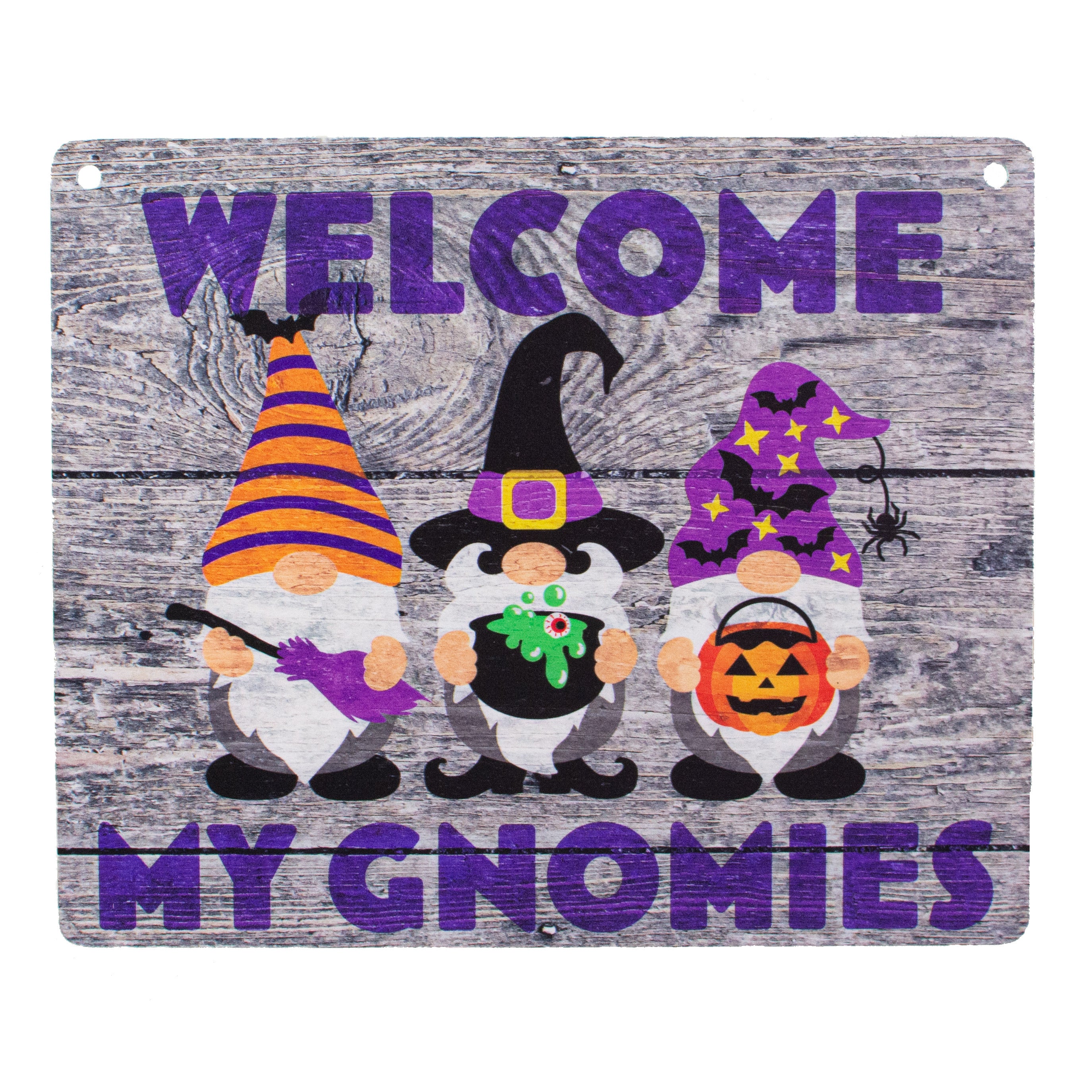 9" Waterproof Sign: Welcome Halloween Gnomes Item Number: CD0838AP