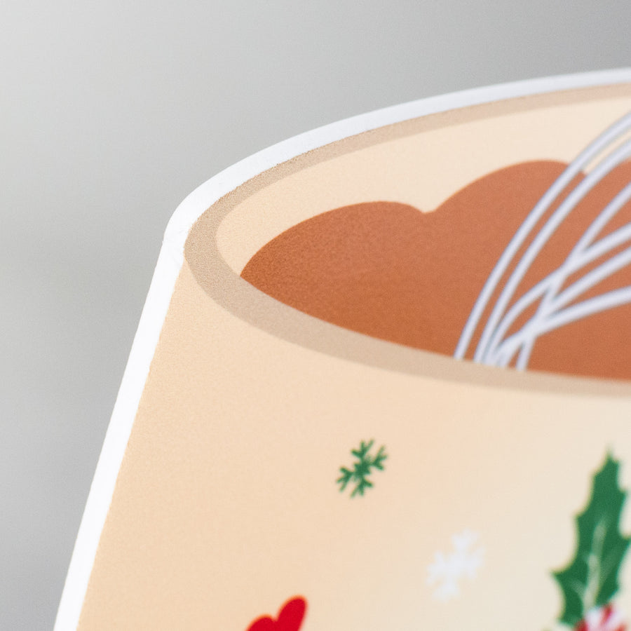 9" Waterproof Sign: Whisk You Merry Christmas detail photo 3