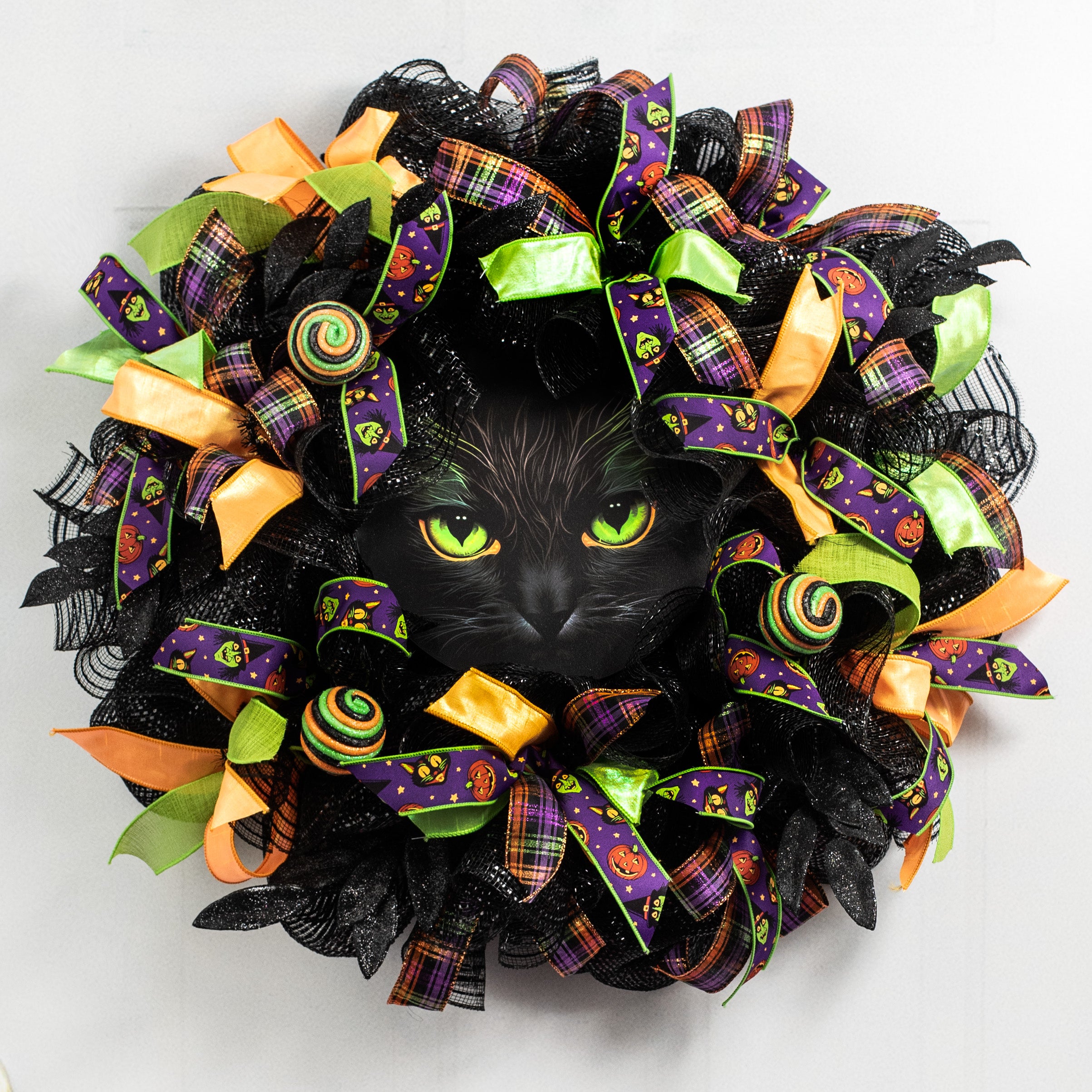 9.4" Waterproof Accent: Spooky Black Cat Lifestyle Photo