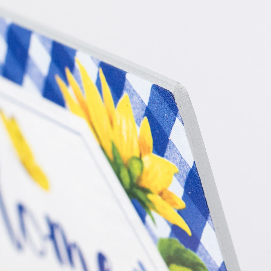 Waterproof Sunflower and Daisies Signature Sign (5" x 15") detail photo 3