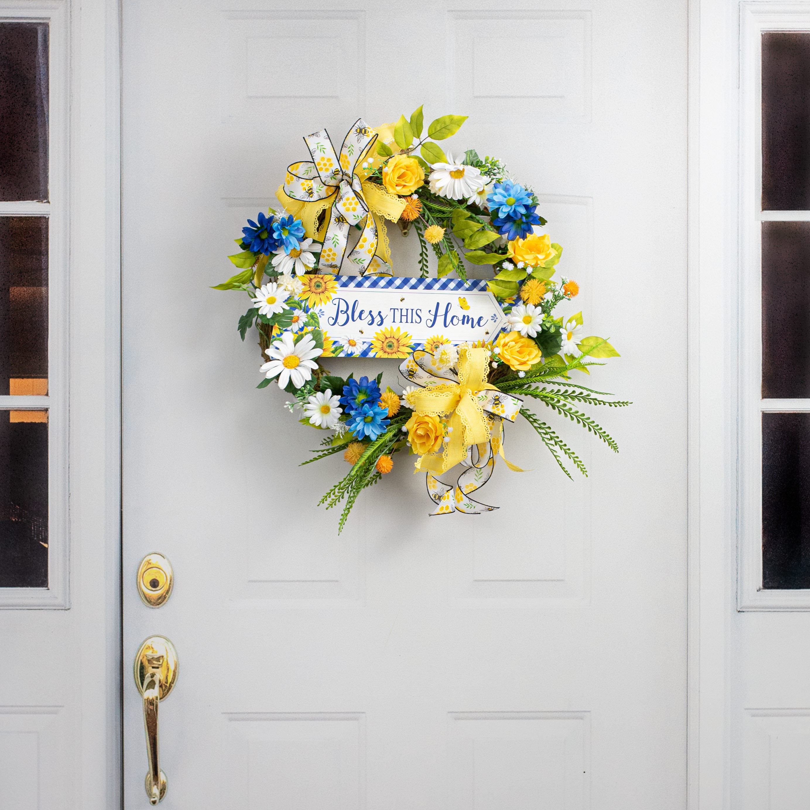 Waterproof Sunflower and Daisies Signature Sign (5" x 15") detail photo 4