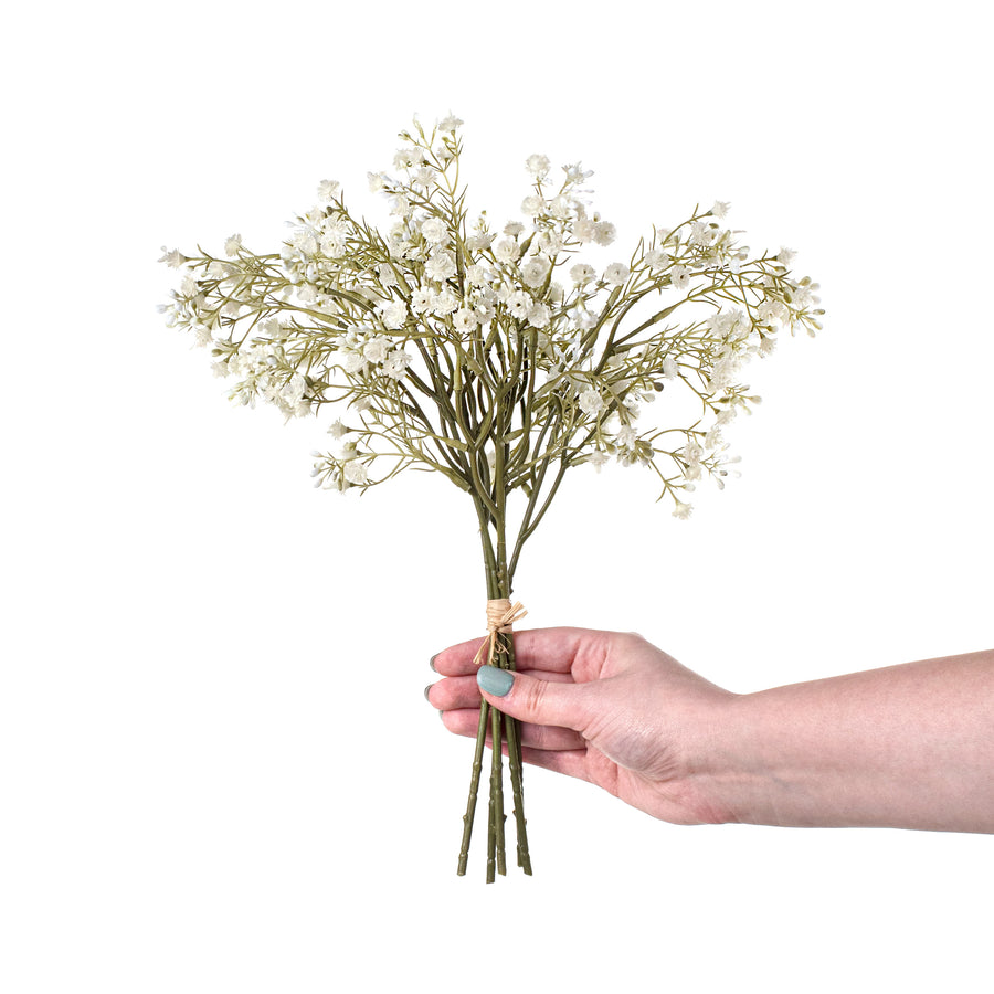 14" Wax Flower Bundle: Cream detail photo 3