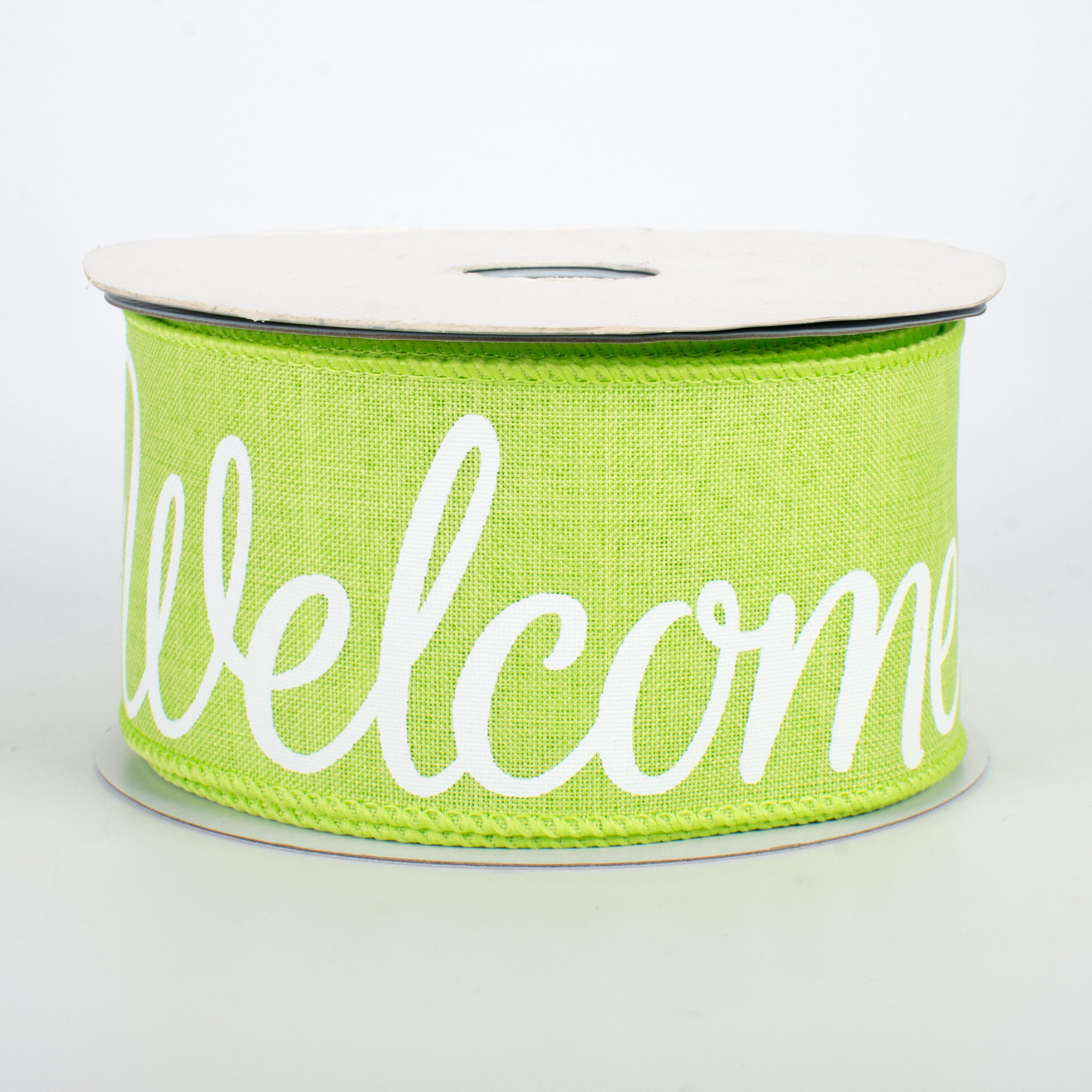 2.5" Welcome Ribbon: Bright Green (10 Yards)