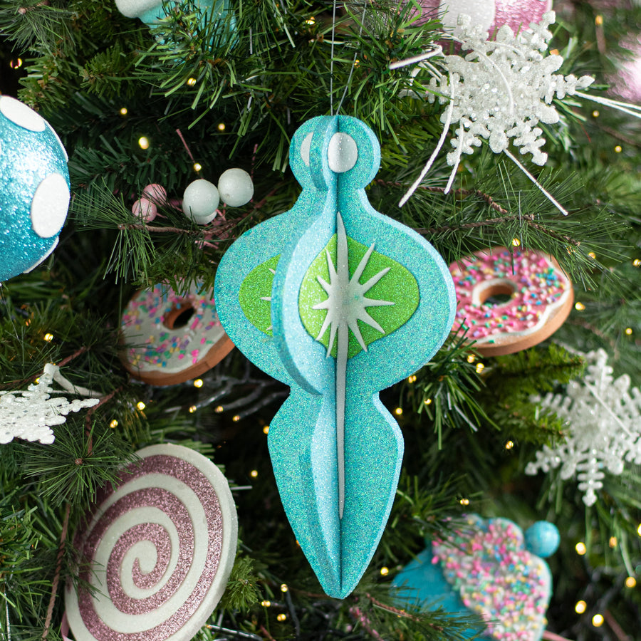 10" Whimsical Lantern Ornament: Blue Lifestyle Photo
