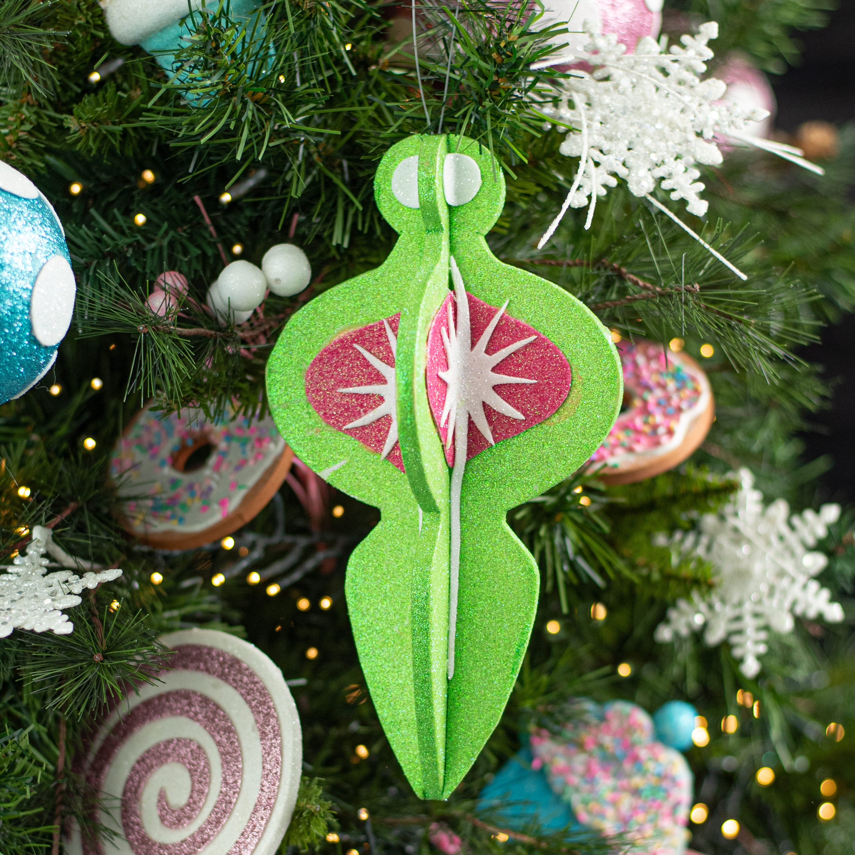 10" Whimsical Lantern Ornament: Green Lifestyle Photo
