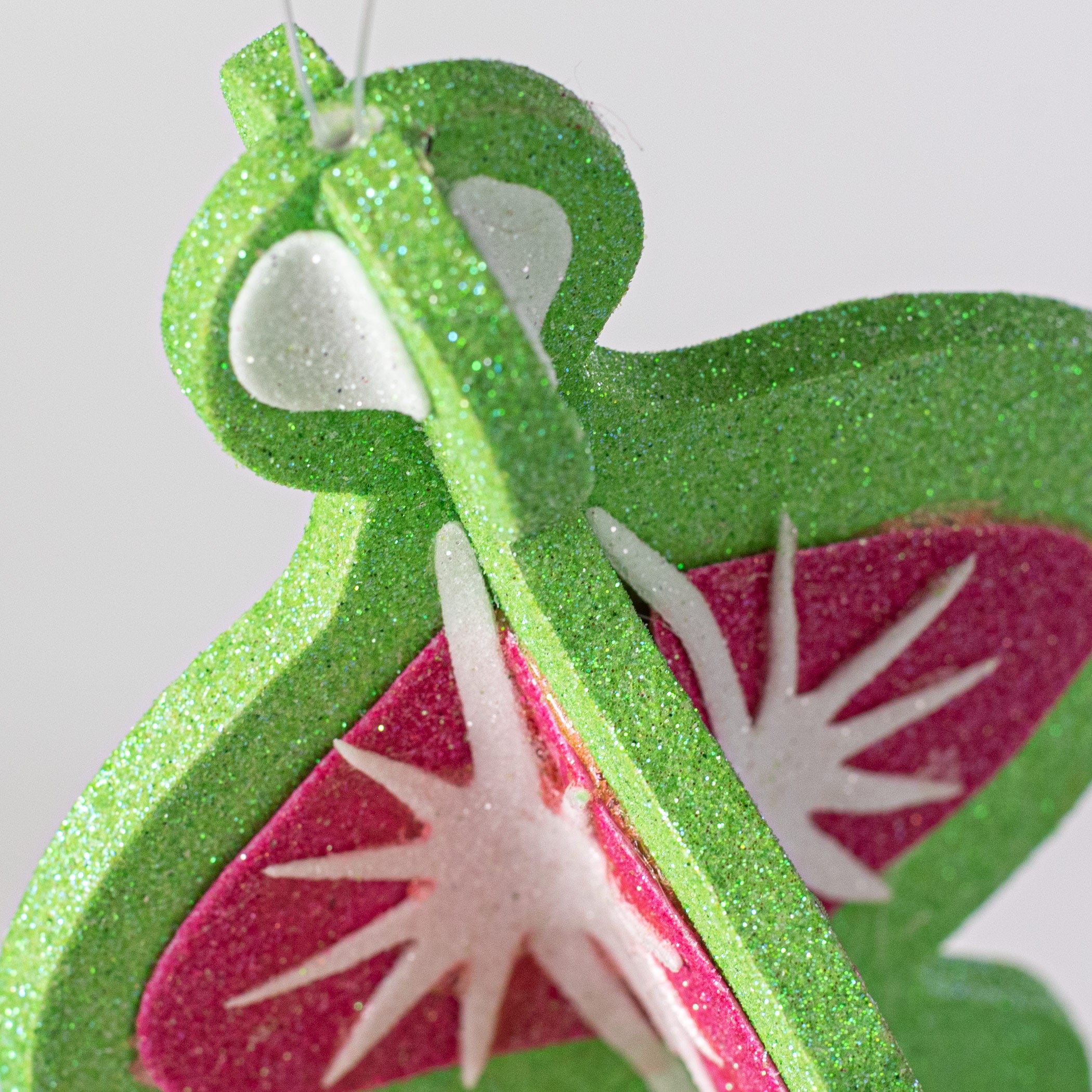 10" Whimsical Lantern Ornament: Green detail photo 3