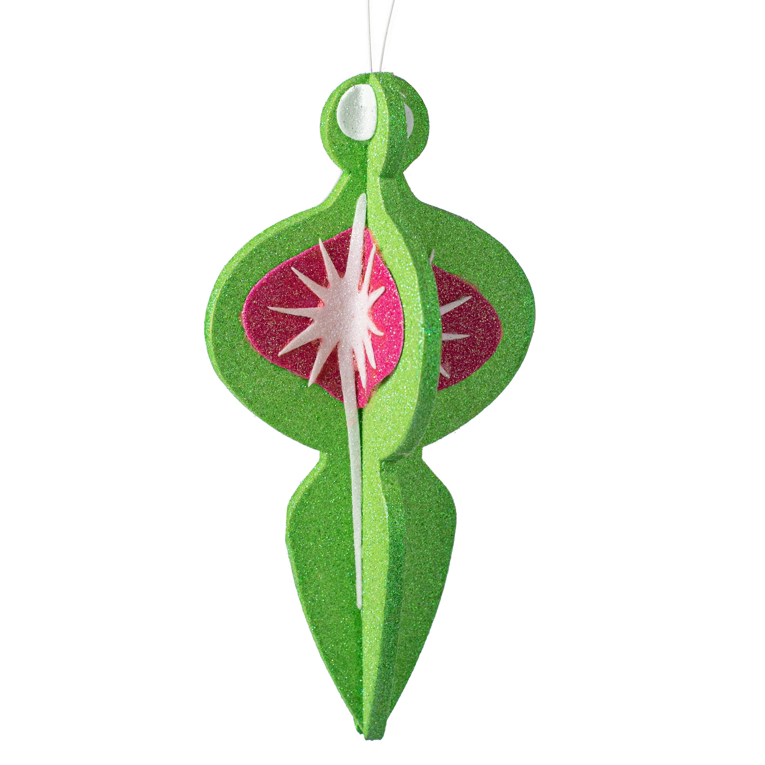 10" Whimsical Lantern Ornament: Green Item Number: 85790GN