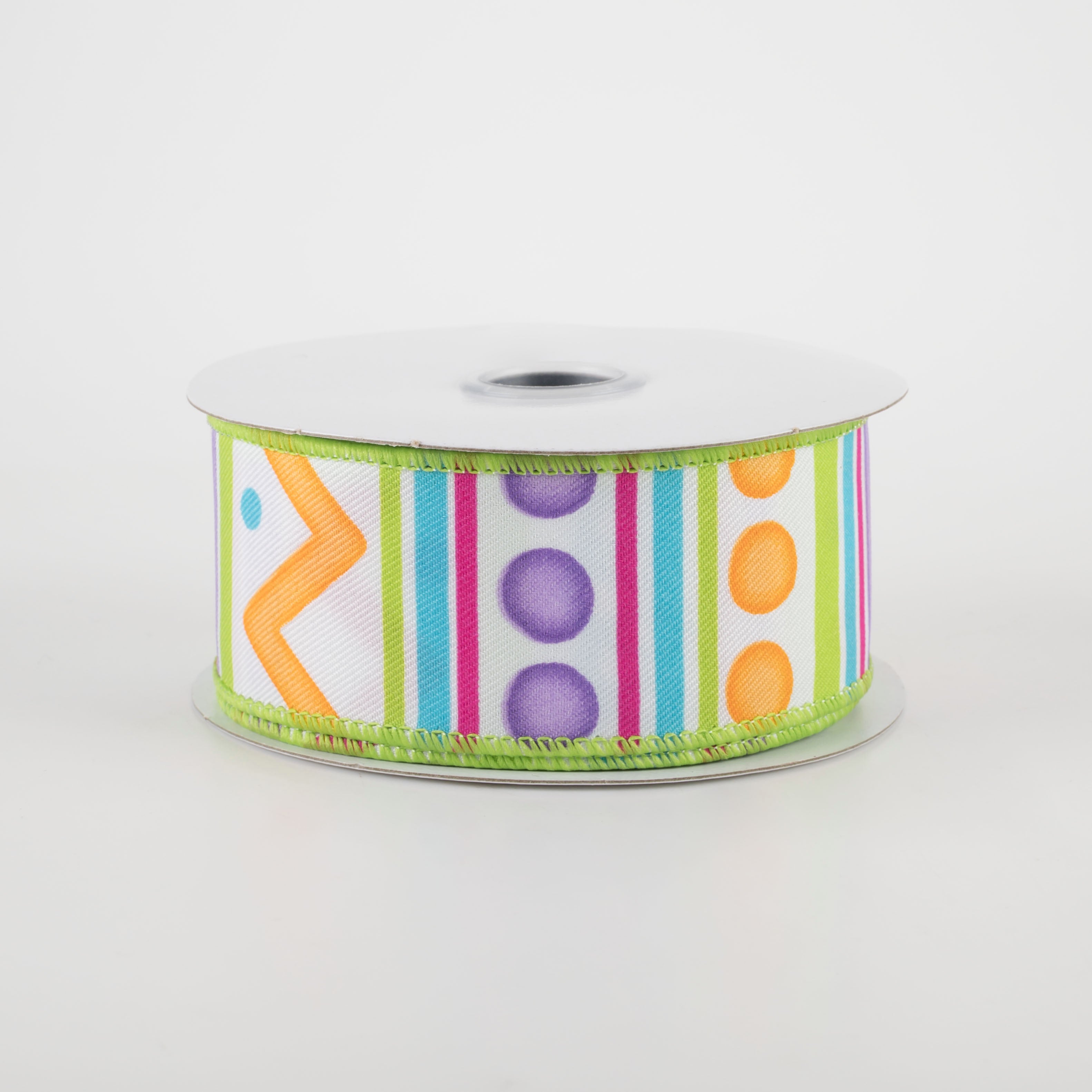 1.5" Whimsical Stripes Ribbon: Bright Spring (10 Yards)