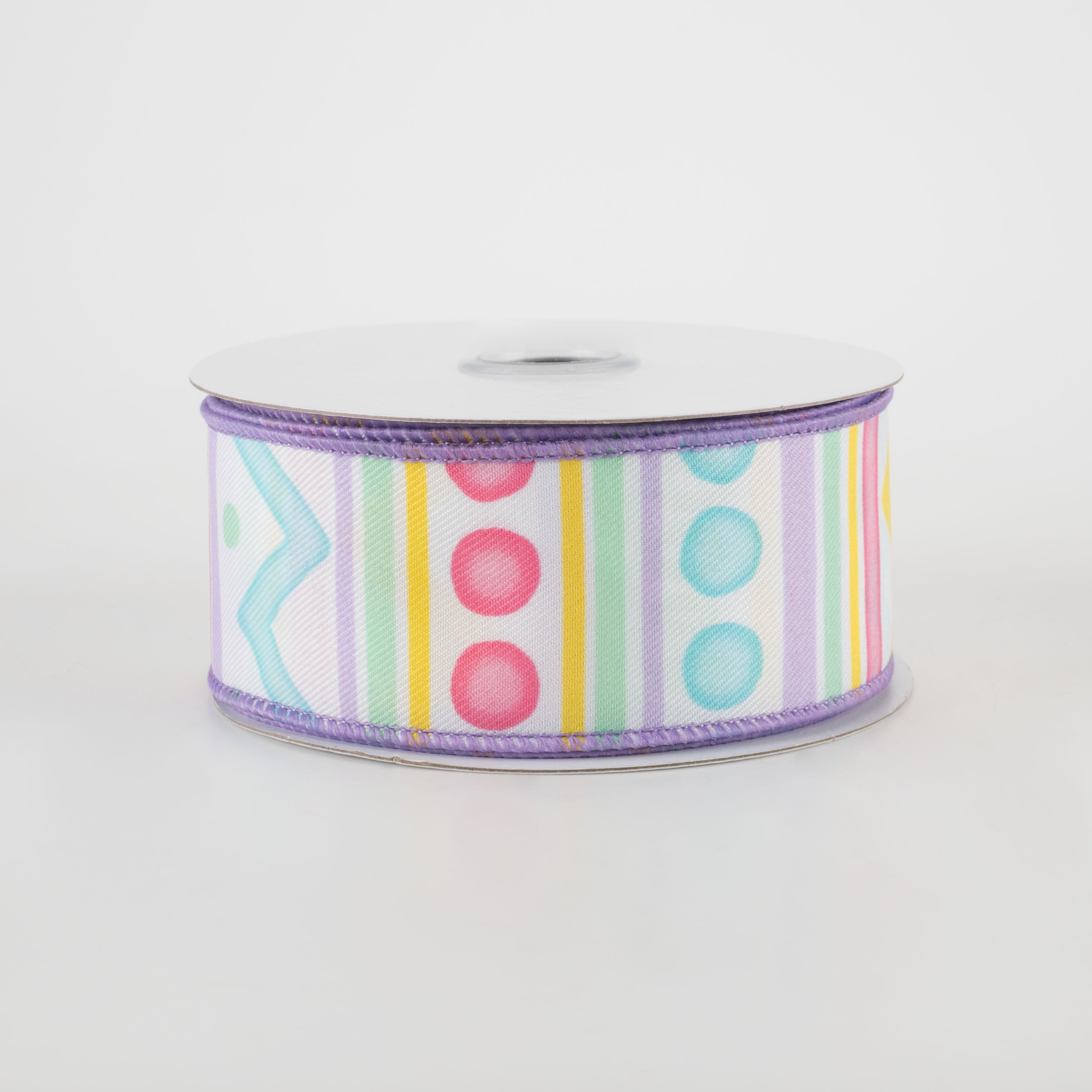 1.5" Whimsical Stripes Ribbon: Pastel Spring (10 Yards)