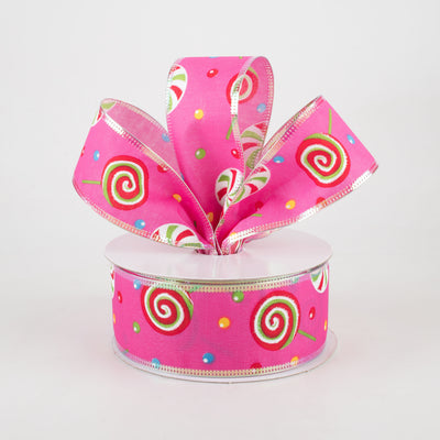 1.5" Whimsy Candy Iridescent Edge Ribbon: Pink (10 Yards) Lifestyle Photo