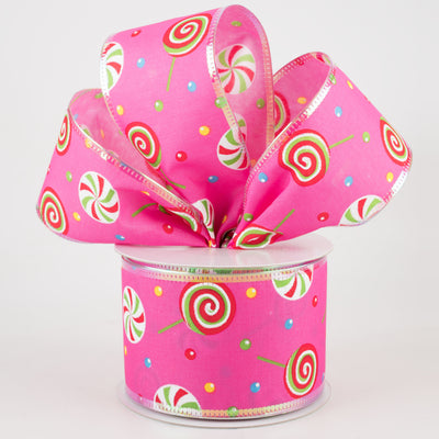 2.5" Whimsy Candy Iridescent Edge Ribbon: Pink (10 Yards) Lifestyle Photo
