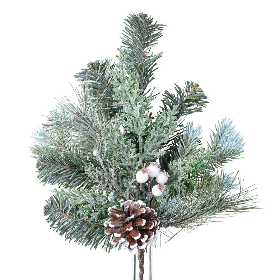 18" White Berry, Pinecone, Pine Pick Item Number: 85632SP18