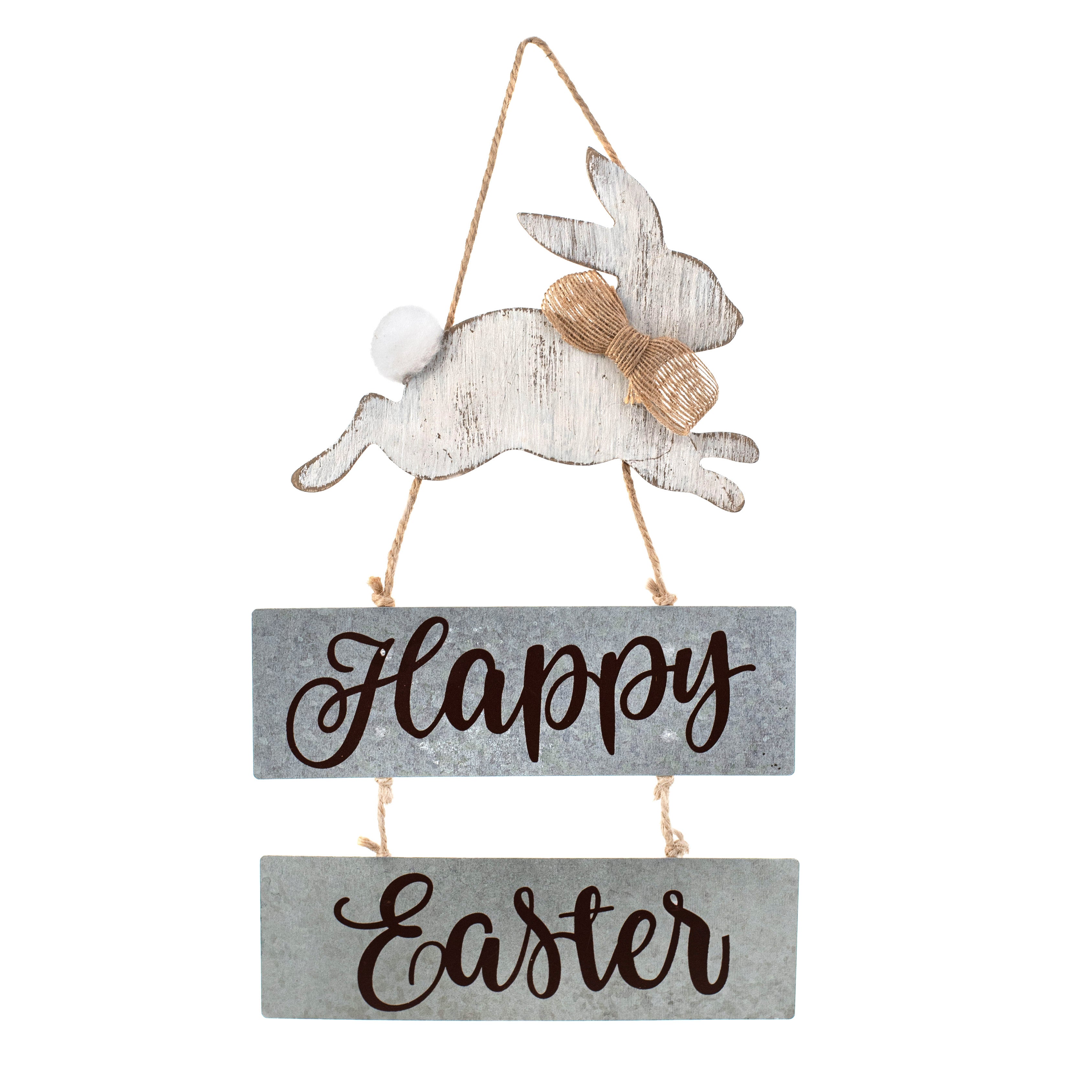 13" White Bunny Happy Easter Hanger Item Number: 9735450