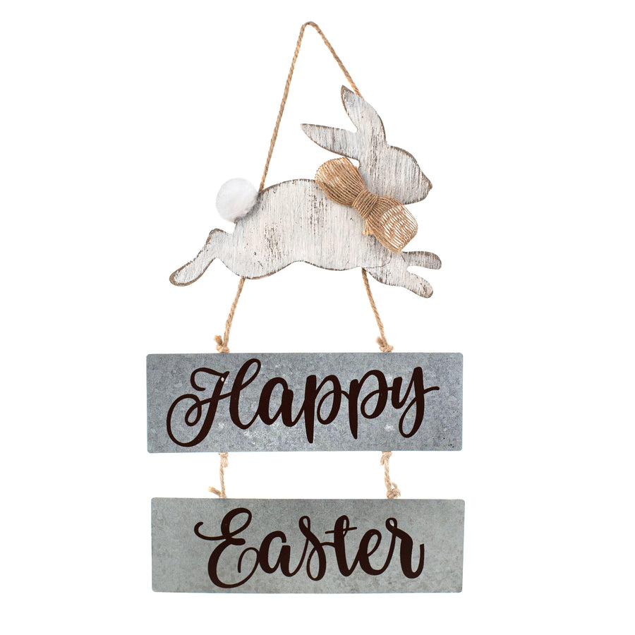 13" White Bunny Happy Easter Hanger Item Number: 9735450
