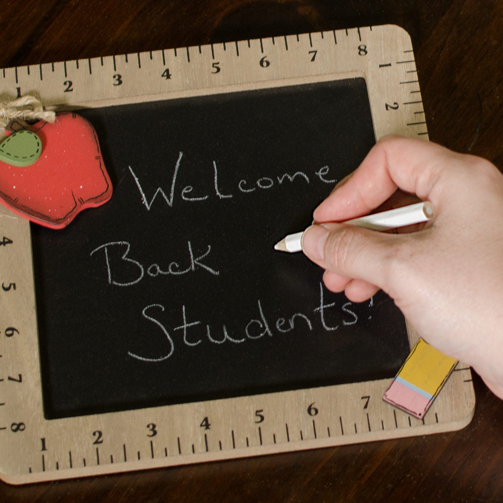 3.5" White Chalk Pencil (10) Lifestyle Photo