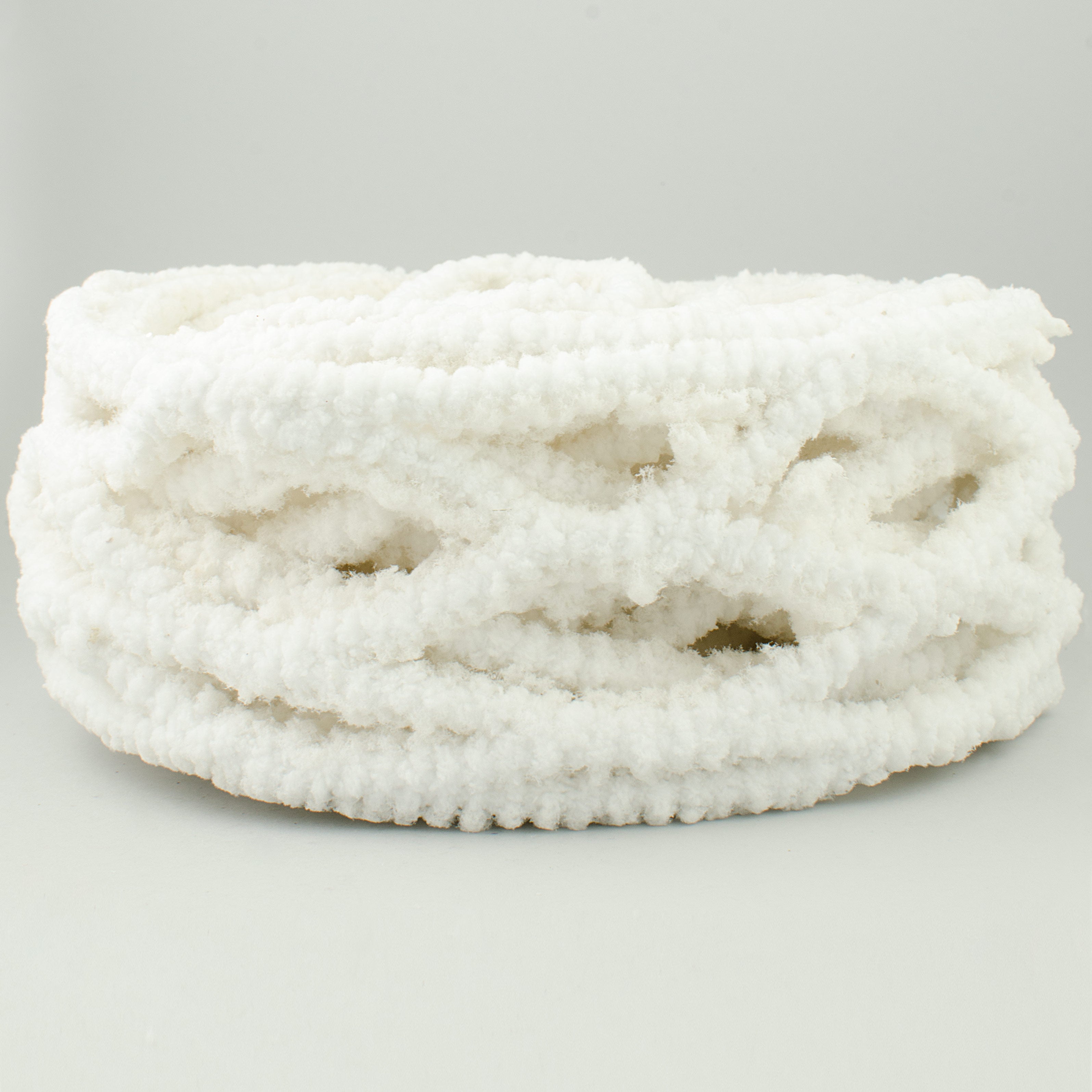 4" White Flocked Snow Net Ribbon (118")