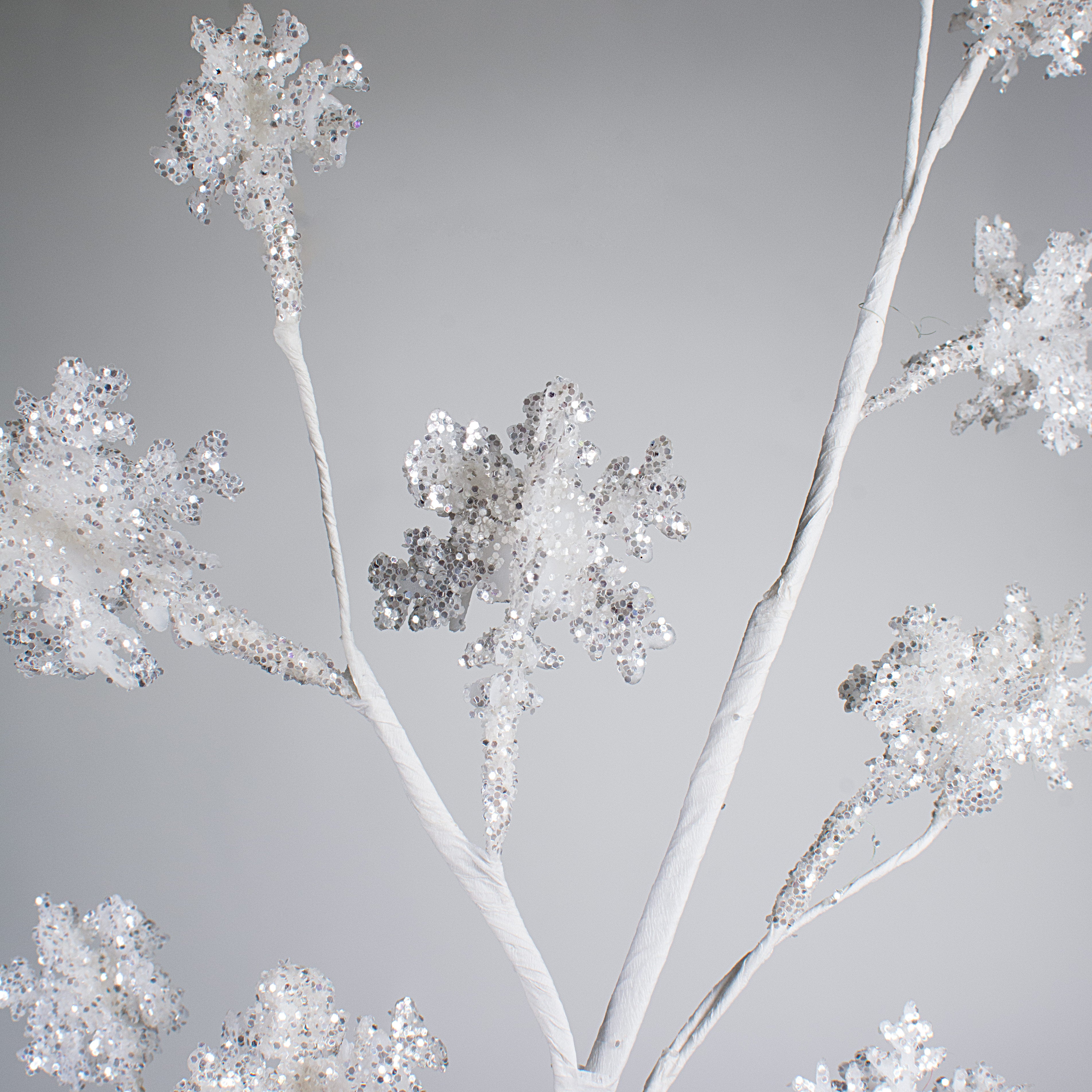 28" White Glitter 3D Snowflake Spray Lifestyle Photo