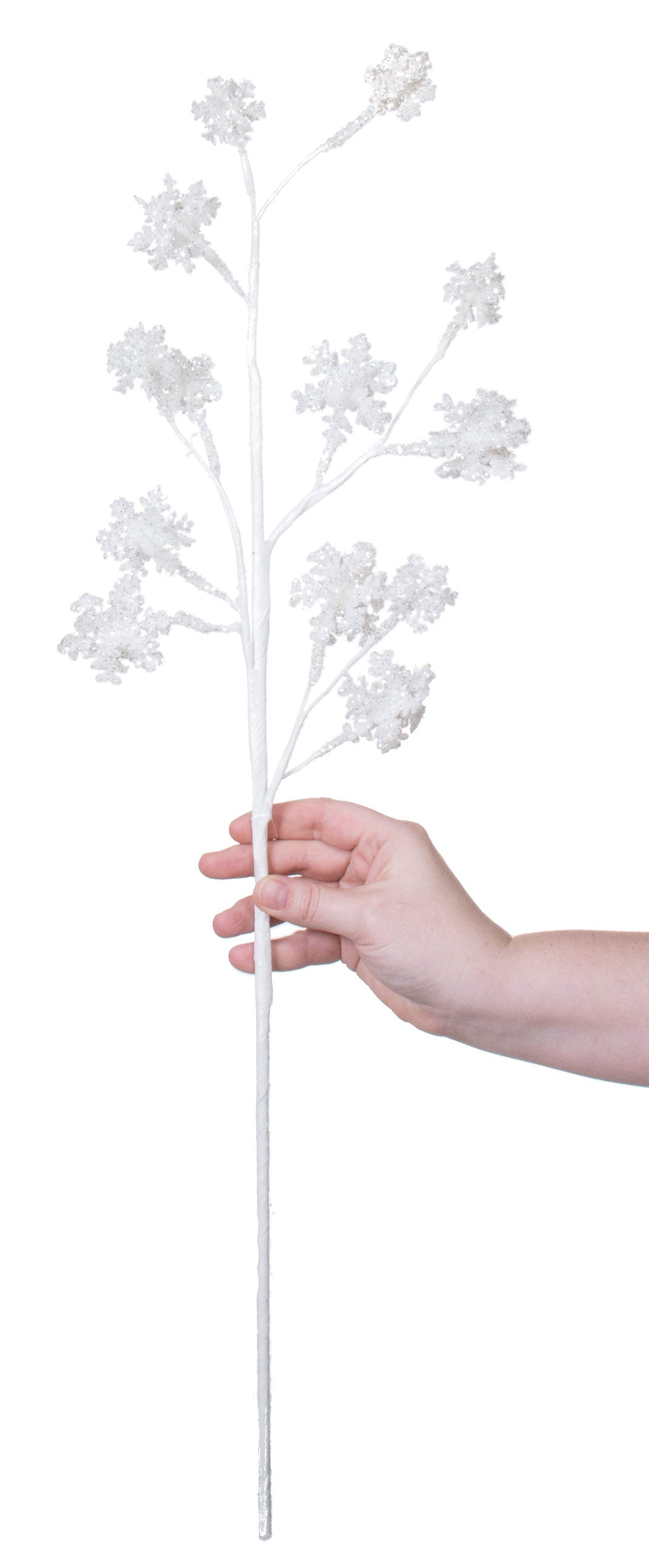 28" White Glitter 3D Snowflake Spray detail photo 3