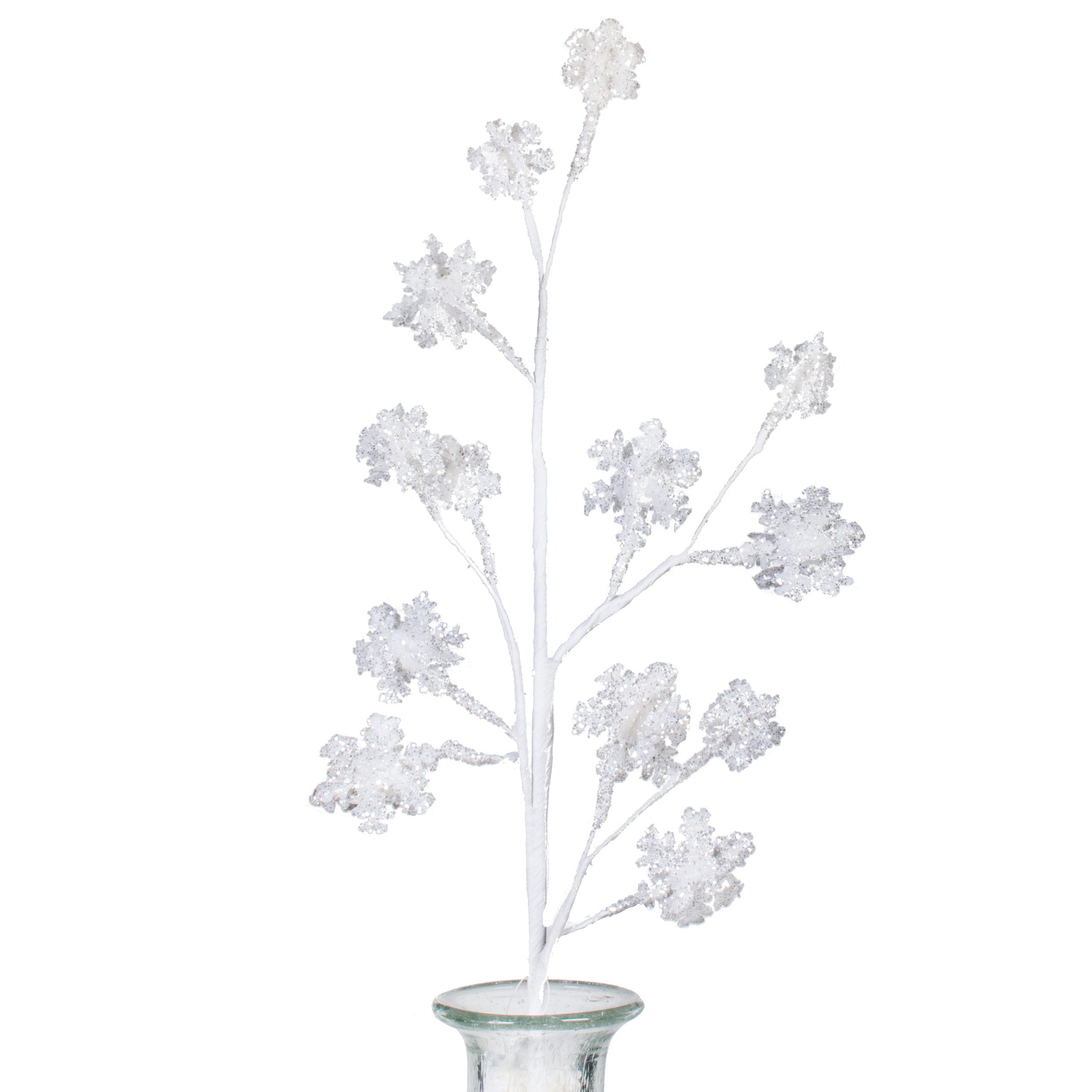 28" White Glitter 3D Snowflake Spray Item Number: XP3694