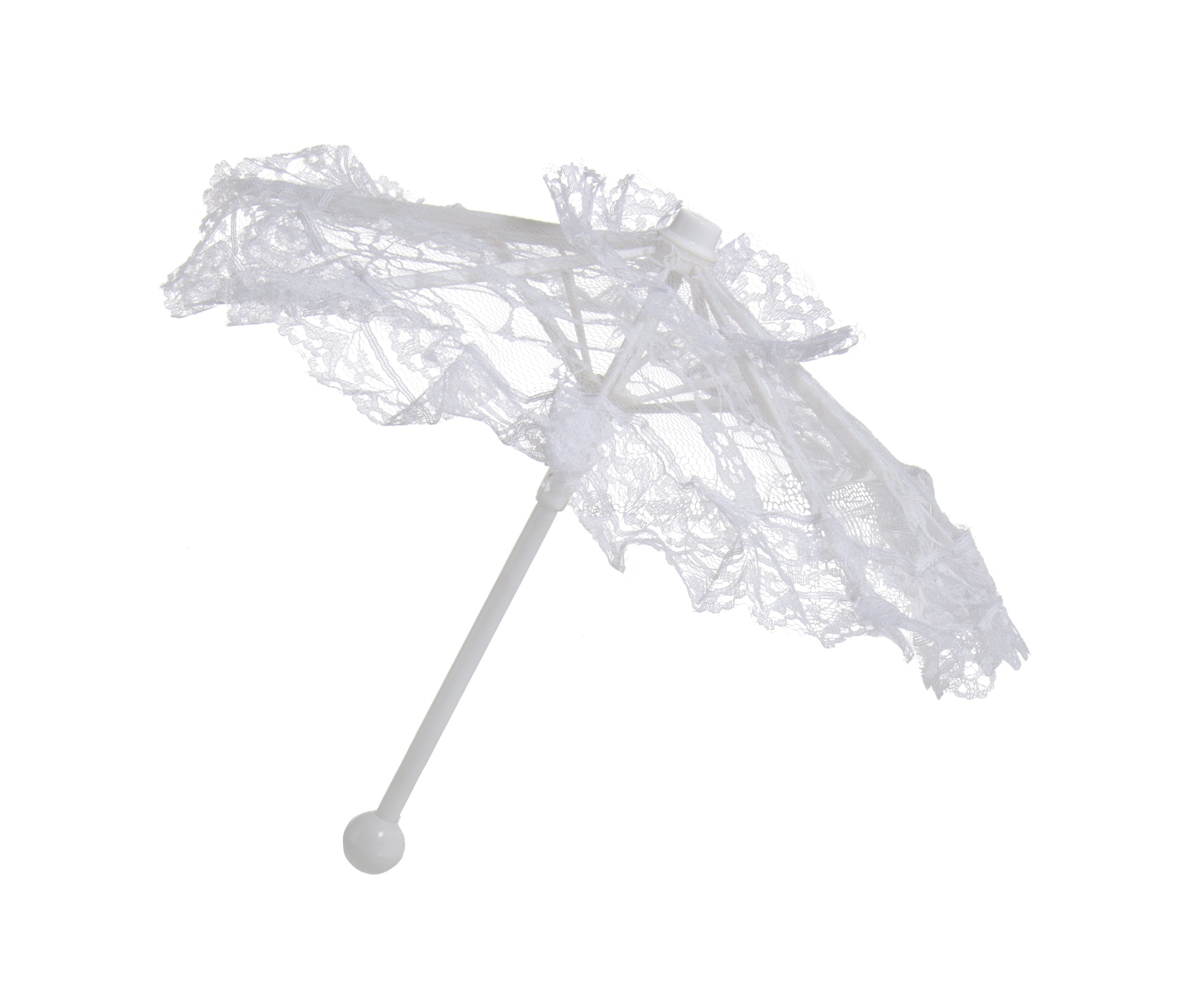 9" White Lace Parasol Item Number: 3355-WHITE