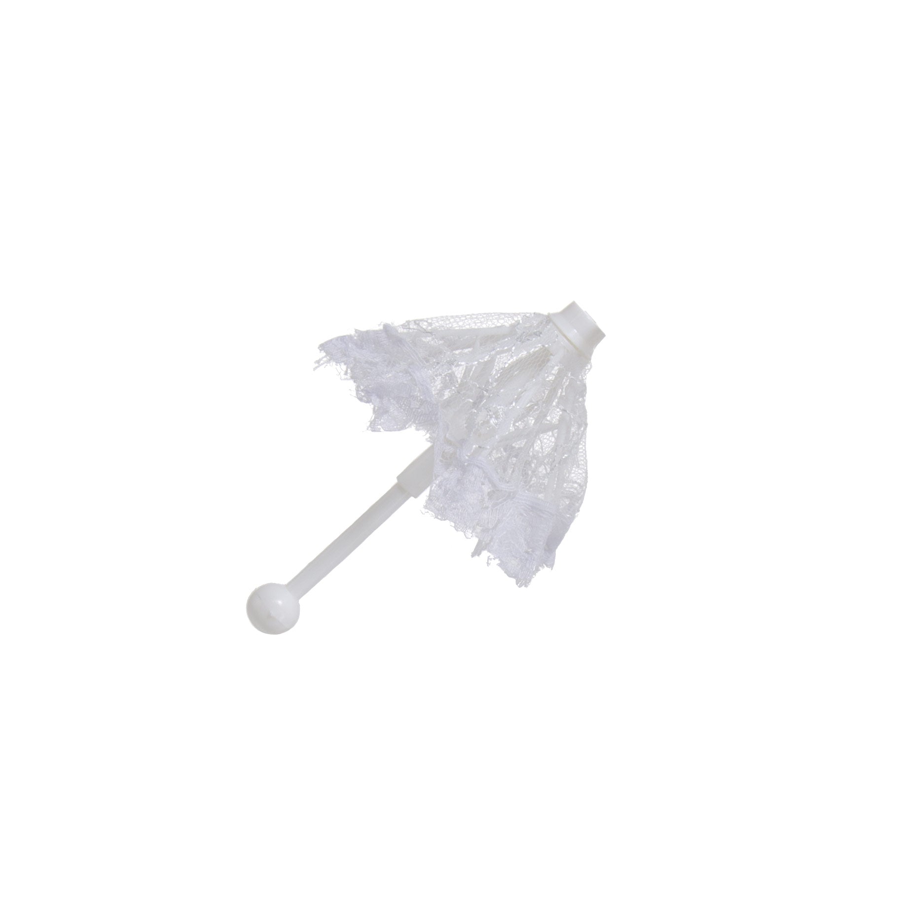 6" White Lace Parasol Item Number: 3356-WHITE