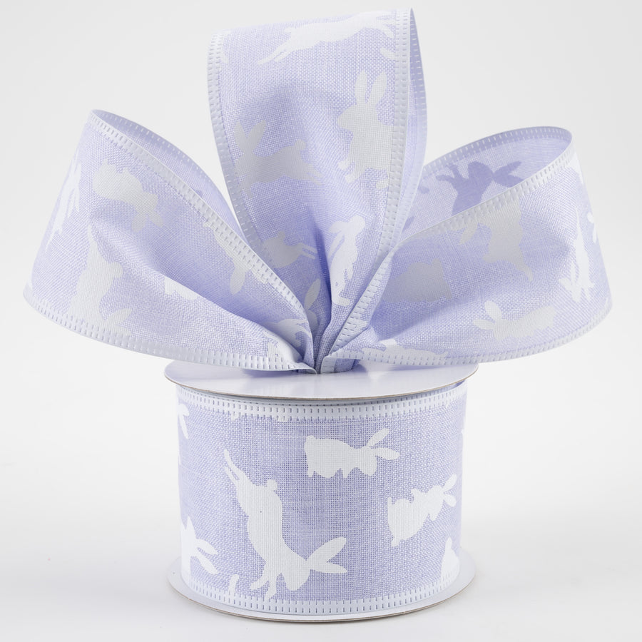 2.5" White Rabbits Linen Ribbon: Lavender (10 Yards) Lifestyle Photo