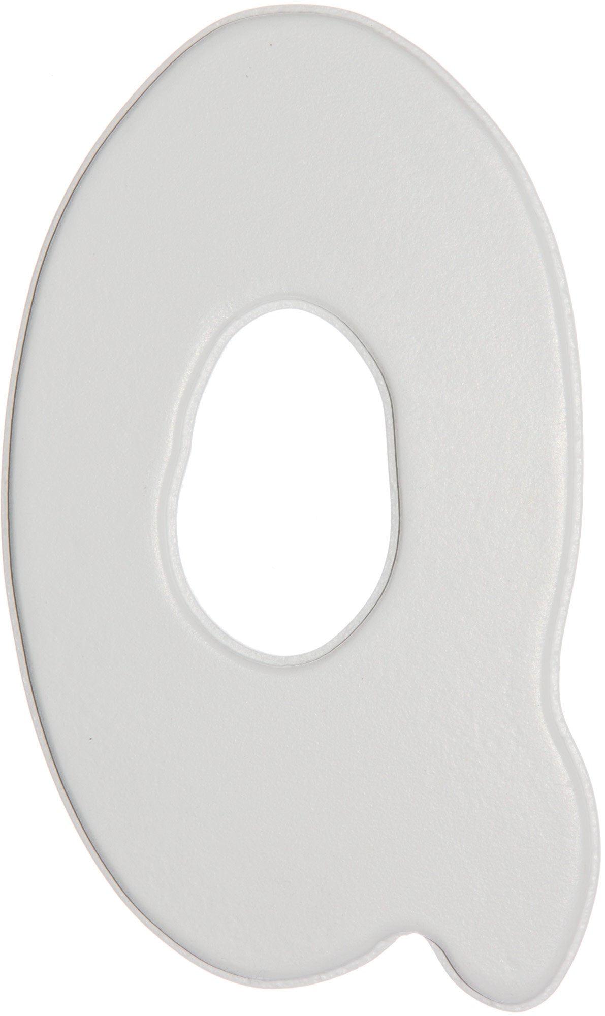 5" White Wood Letter- Baby Font: Q detail photo 3