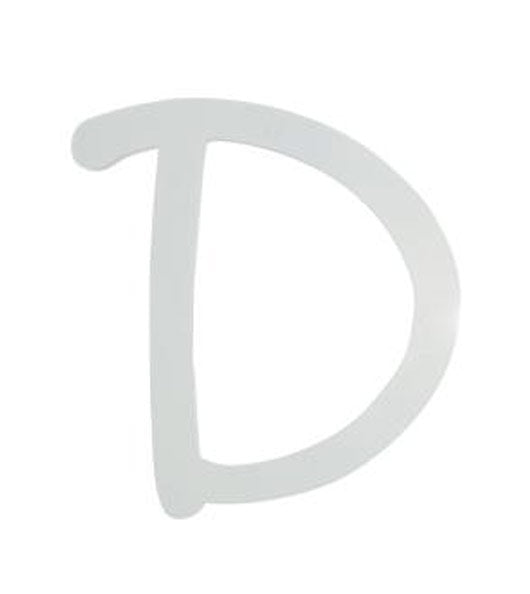 9" White Wood Script Letter: D Item Number: U9188-D