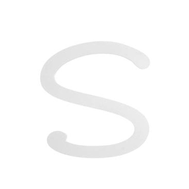 9" White Wood Script Letter: S Item Number: U9188-S