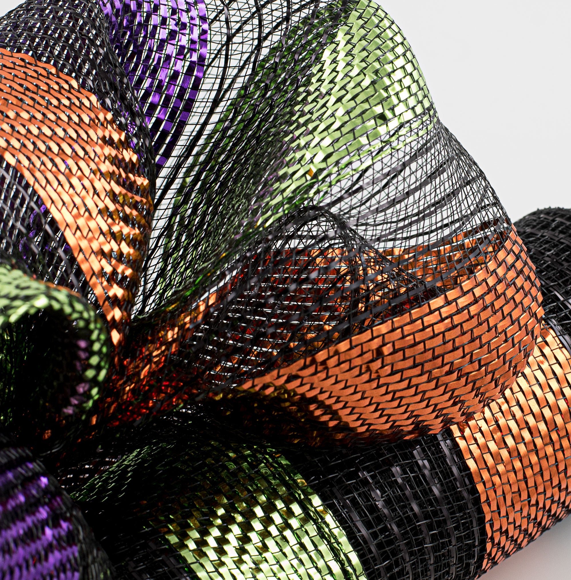 21" Wide Metallic Stripes Deco Mesh: Halloween Lifestyle Photo