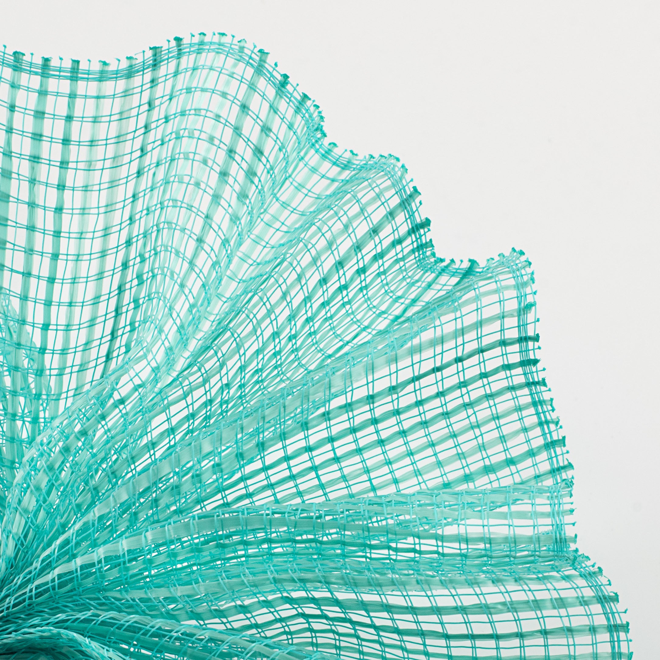 10" Wide Strip Mesh: Light Teal Lifestyle Photo