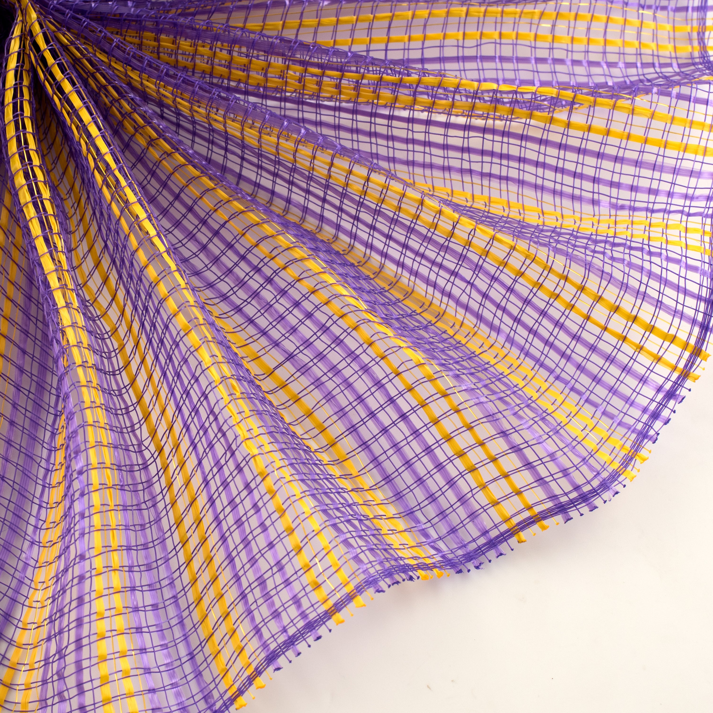 10" Wide Strip Mesh: Purple & Yellow Lifestyle Photo
