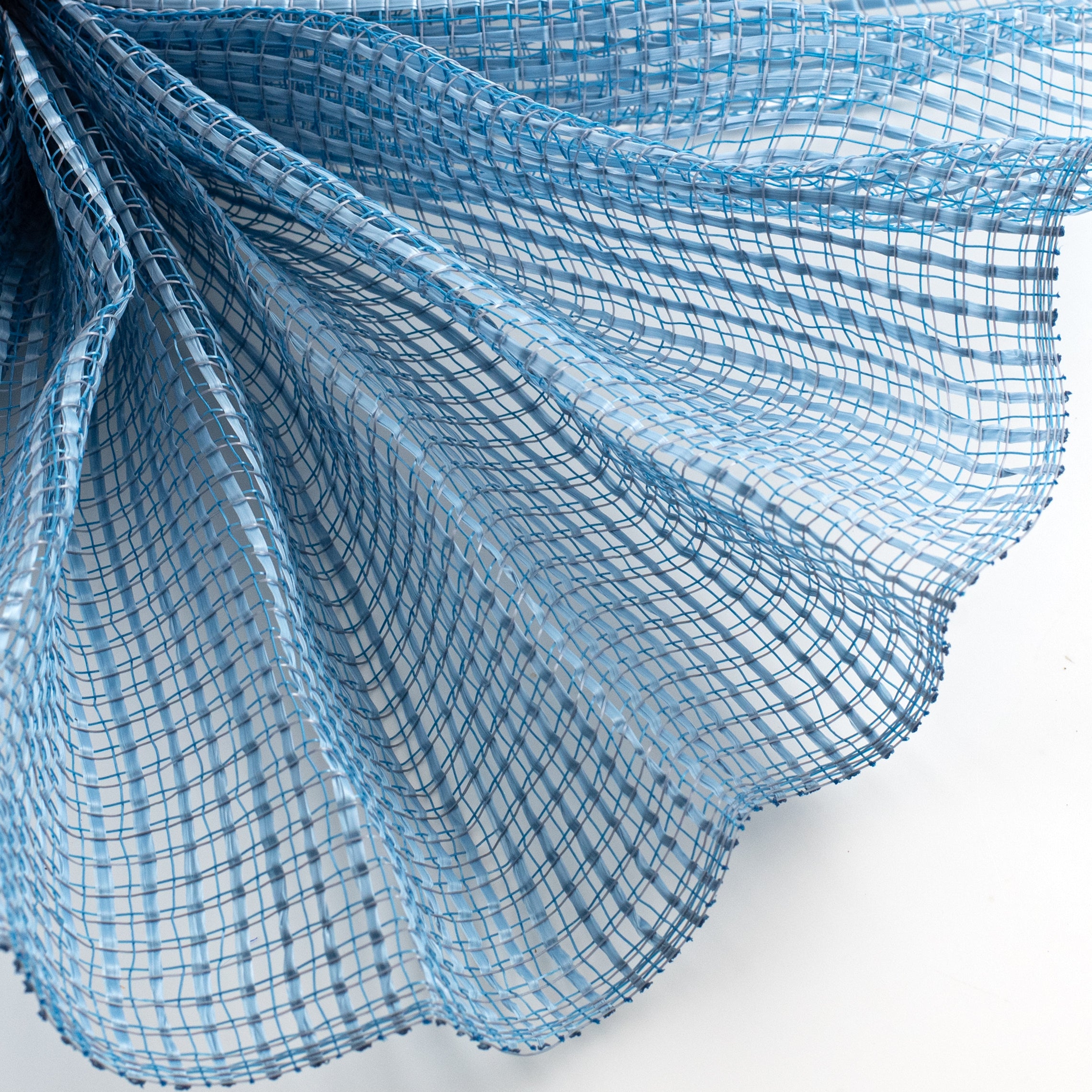 10" Wide Strip Mesh: Smoke Blue Lifestyle Photo