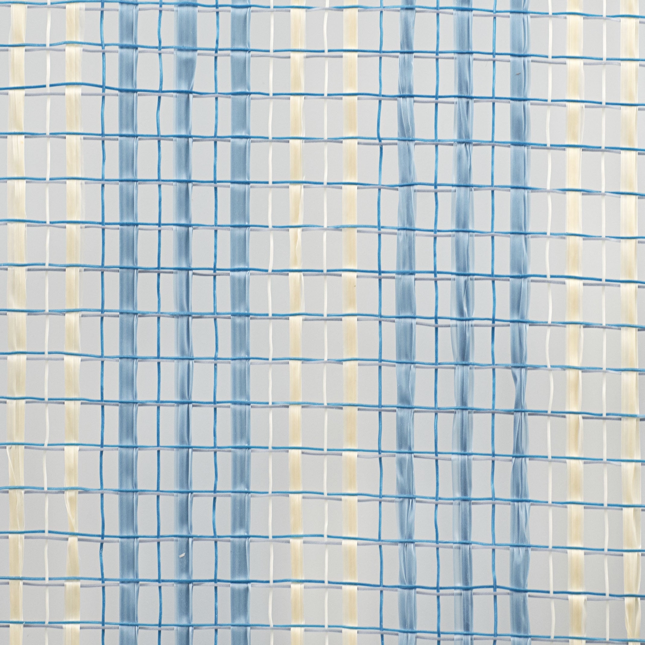 10" Wide Strip Mesh: Smoke Blue & Cream detail photo 3