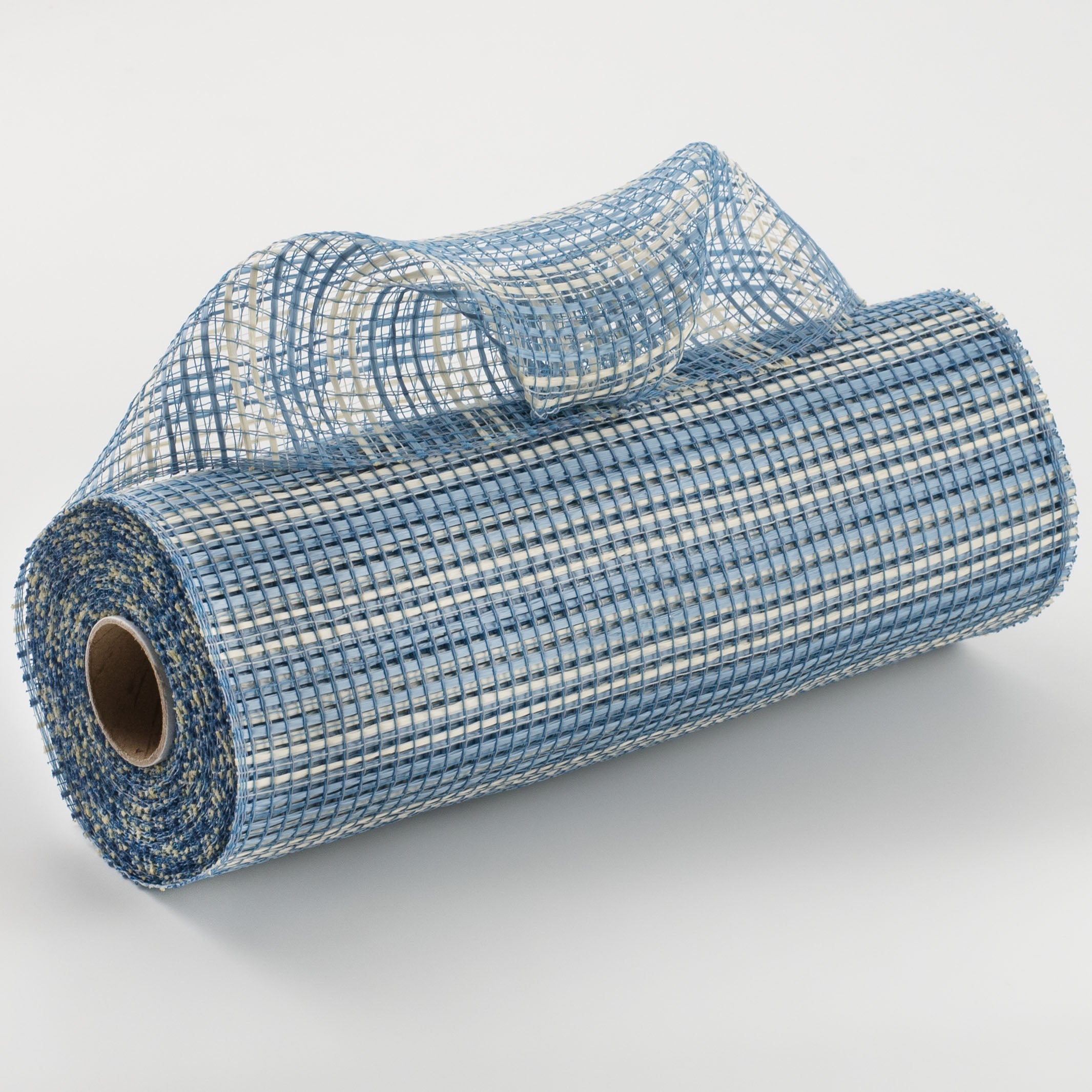 10" Wide Strip Mesh: Smoke Blue & Cream Item Number: RE8902TY