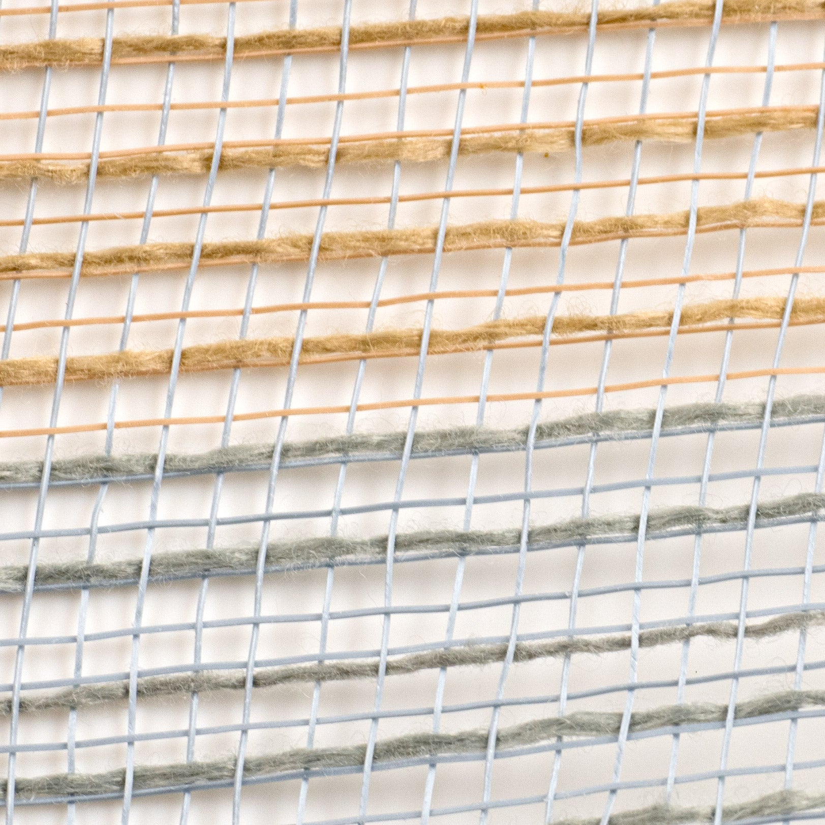 10" Wide Stripe Fabric Mesh: Grey & Natural detail photo 3