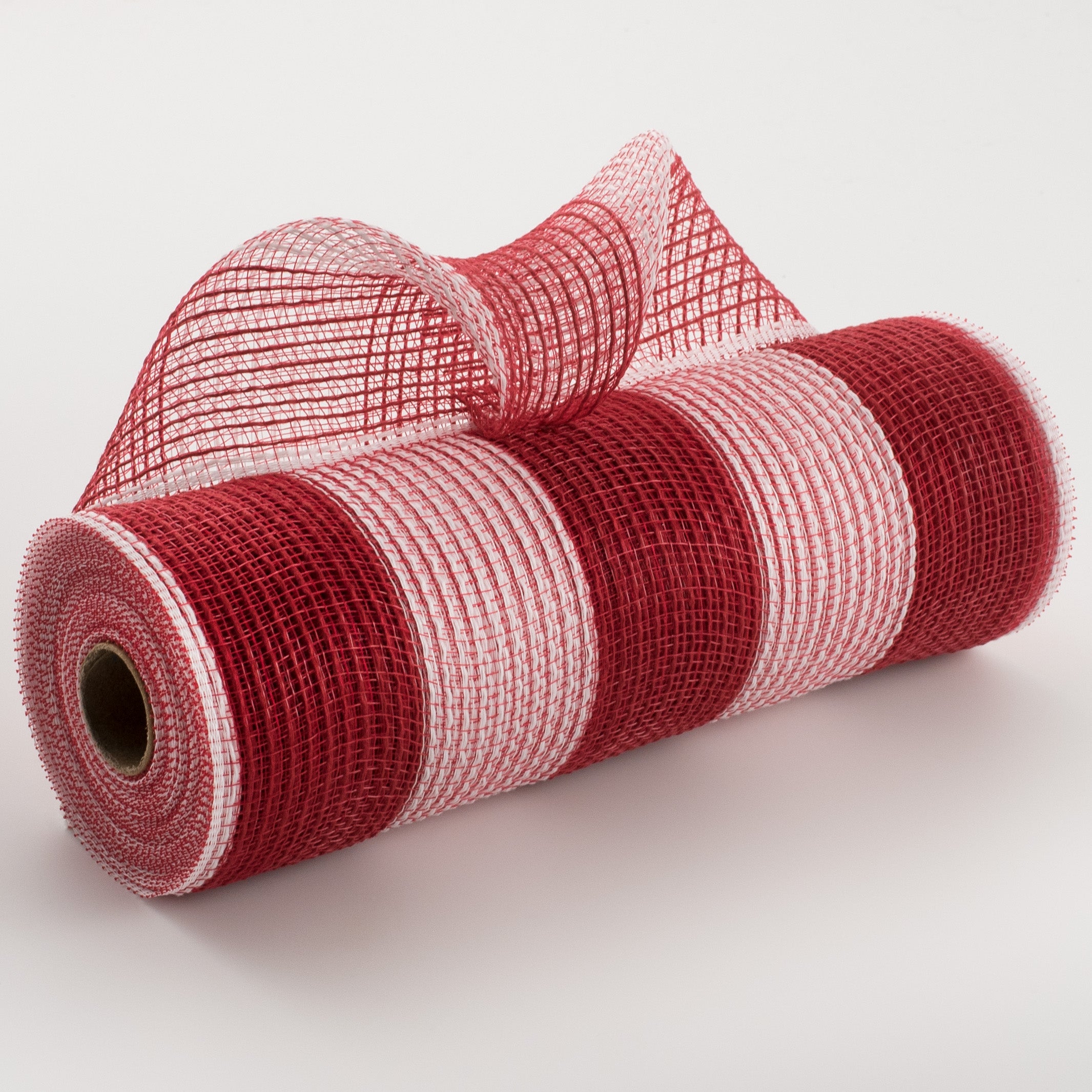 10" Wide Stripe Fabric Mesh: Red & White Item Number: RY831449