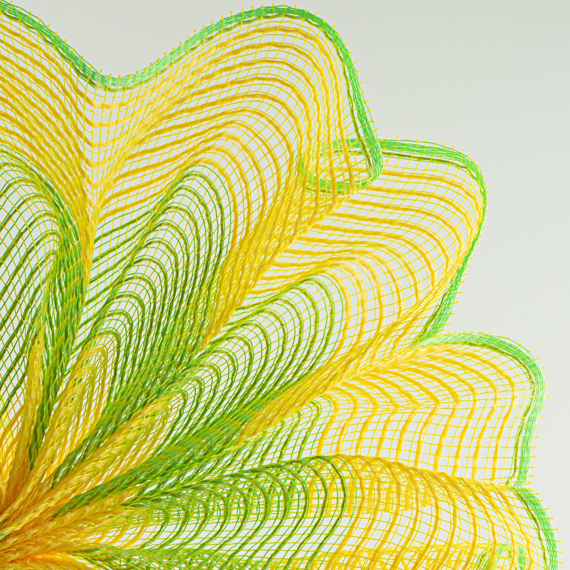 10" Wide Stripe Fabric Mesh: Yellow & Fresh Green Lifestyle Photo