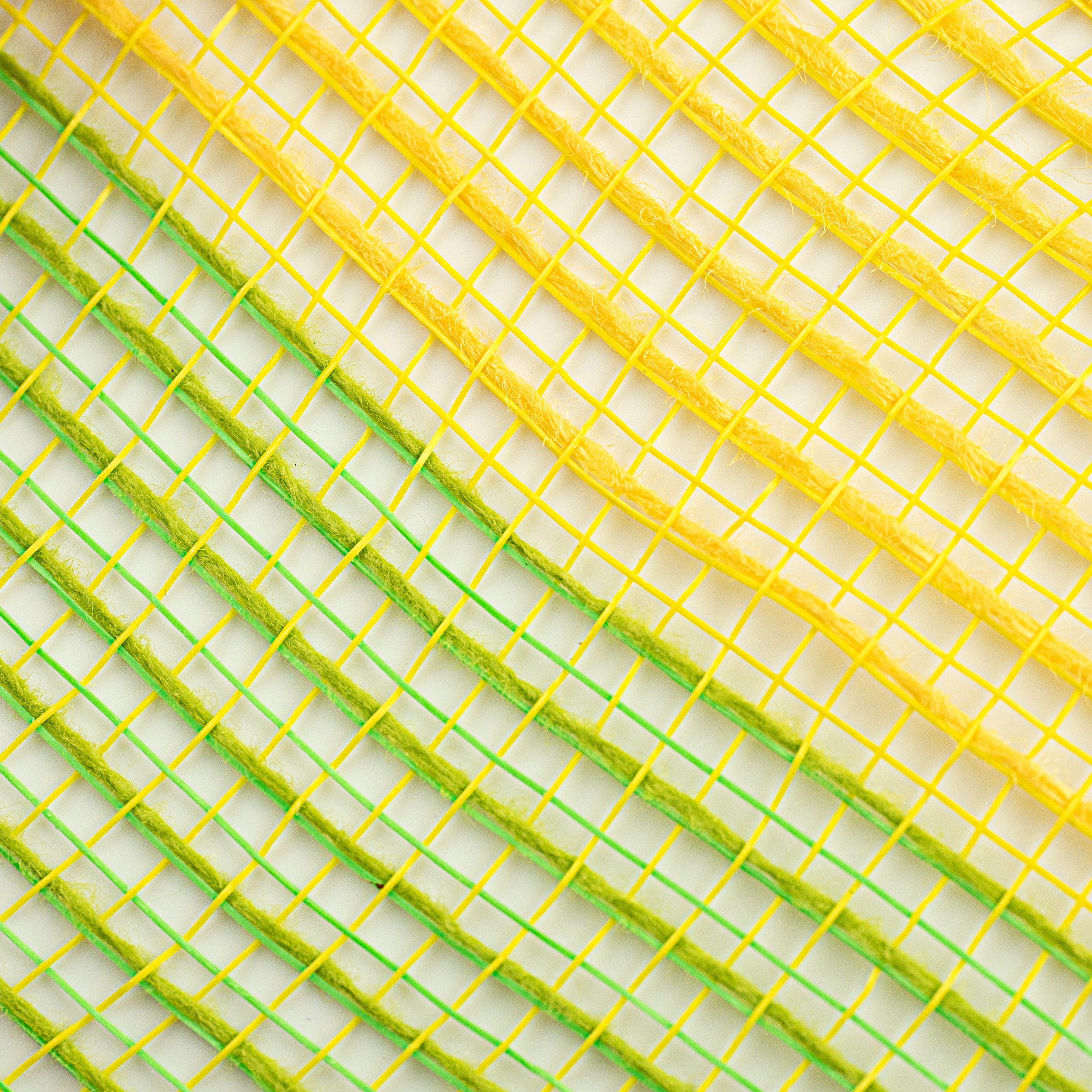 10" Wide Stripe Fabric Mesh: Yellow & Fresh Green detail photo 3