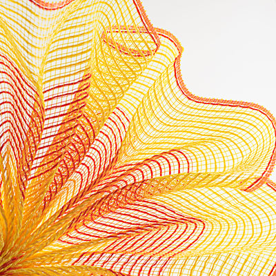 10" Wide Stripe Fabric Mesh: Yellow & Orange Lifestyle Photo