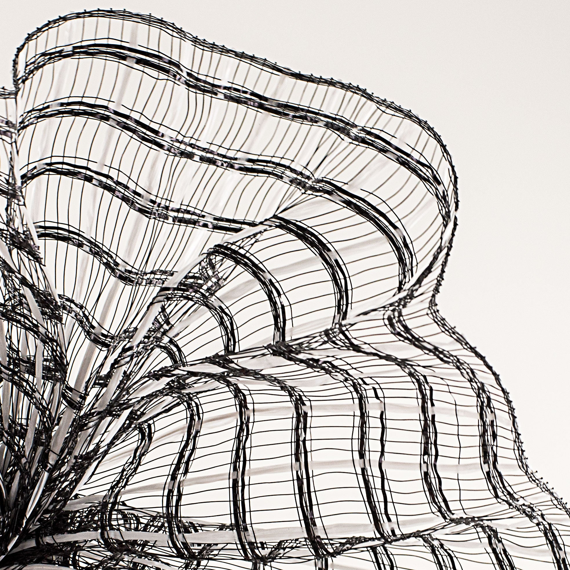 10" Wide Weave Metallic Mesh: Black & White Lifestyle Photo
