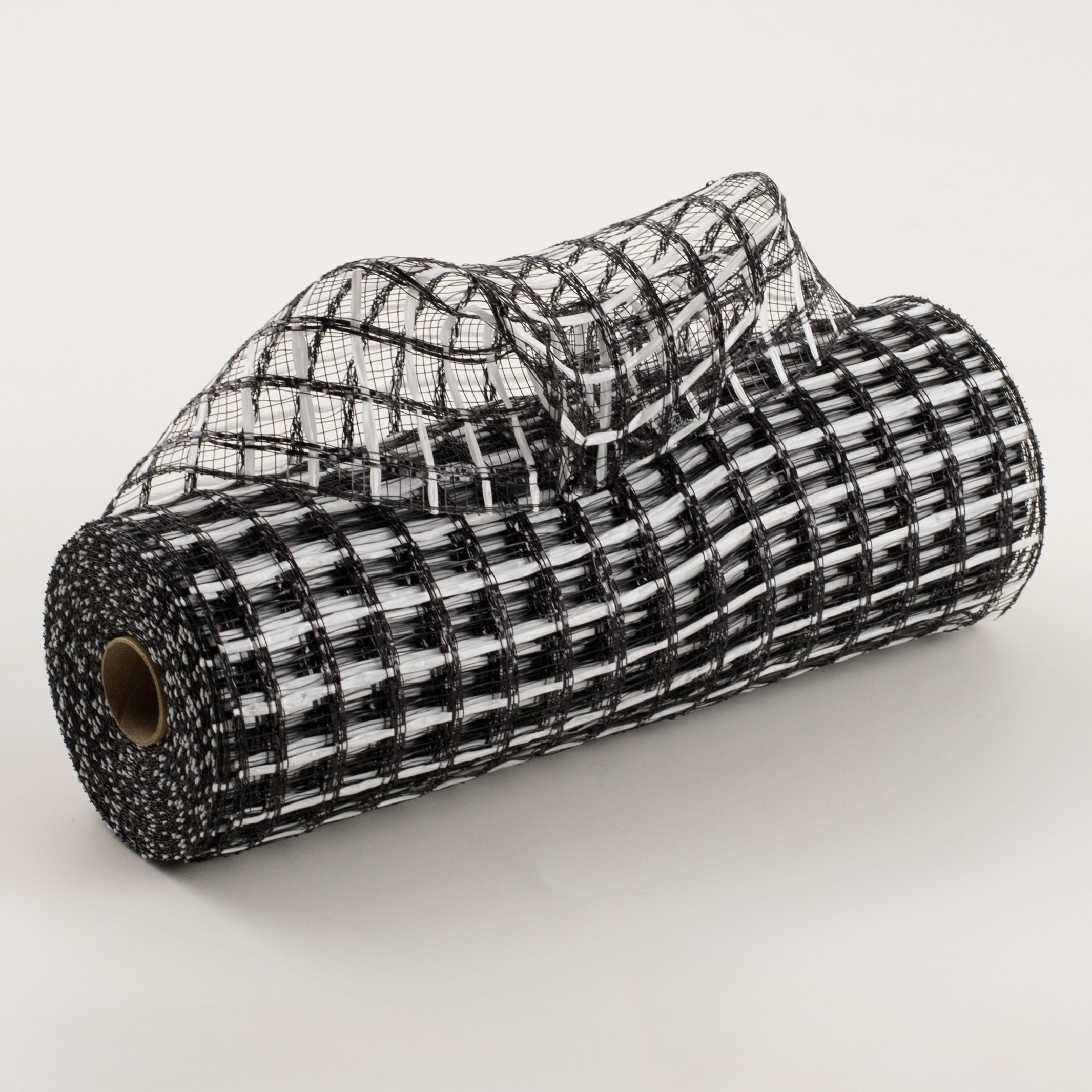 10" Wide Weave Metallic Mesh: Black & White Item Number: XB105010-01