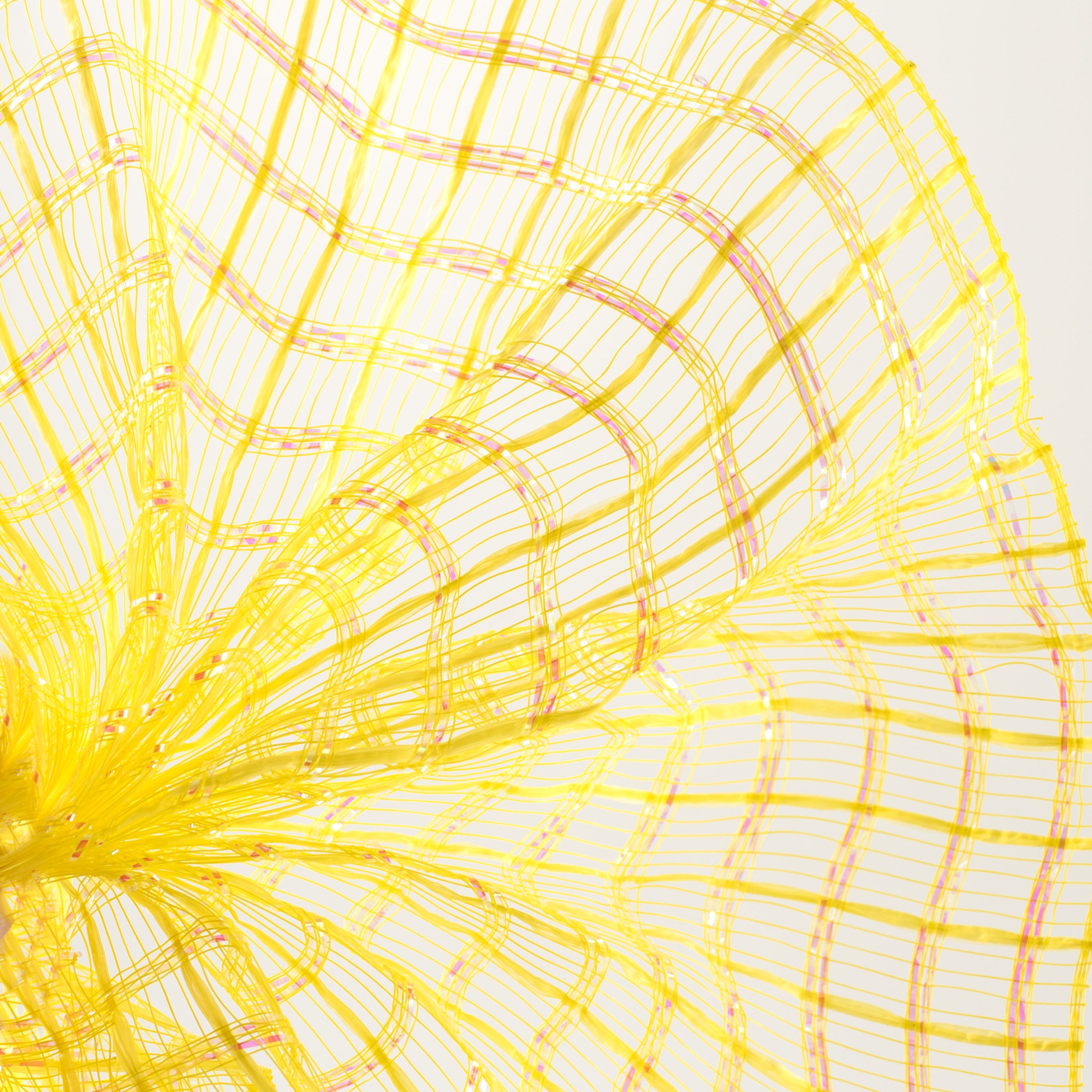 10" Wide Weave Metallic Mesh: Daffodil Check Lifestyle Photo