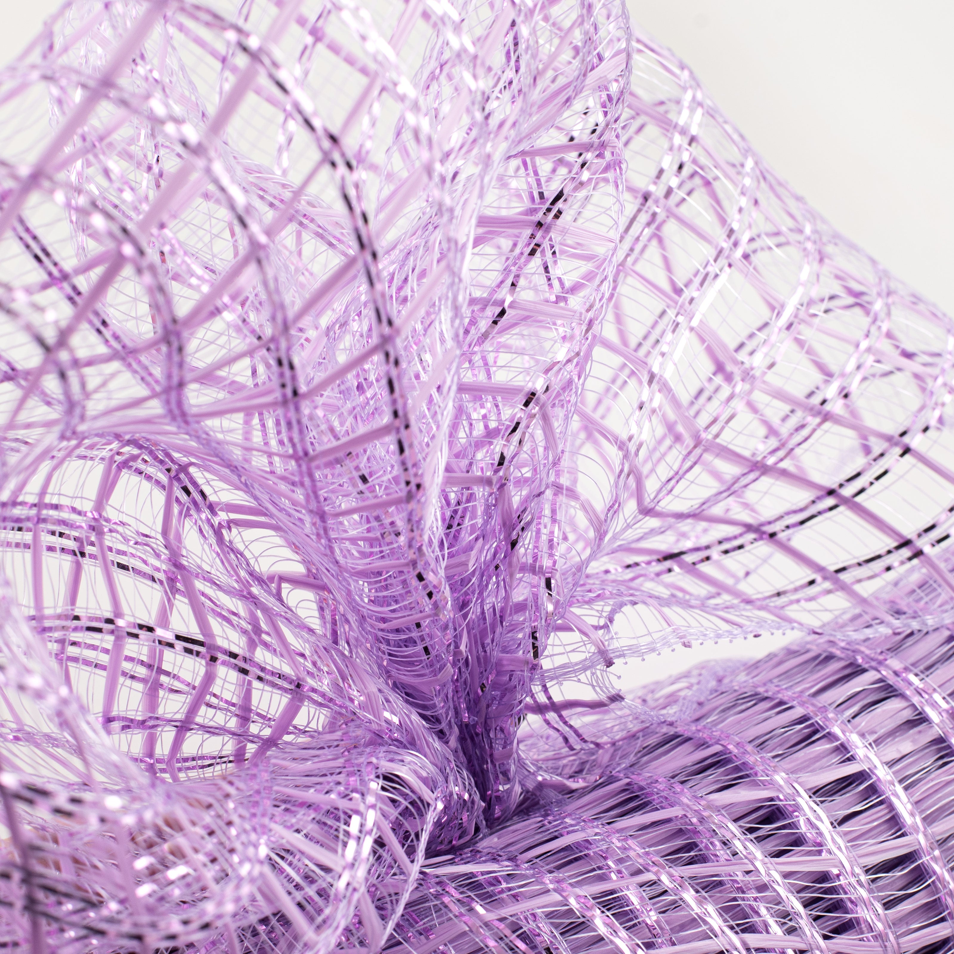 21" Wide Weave Metallic Mesh: Lavender Check Lifestyle Photo