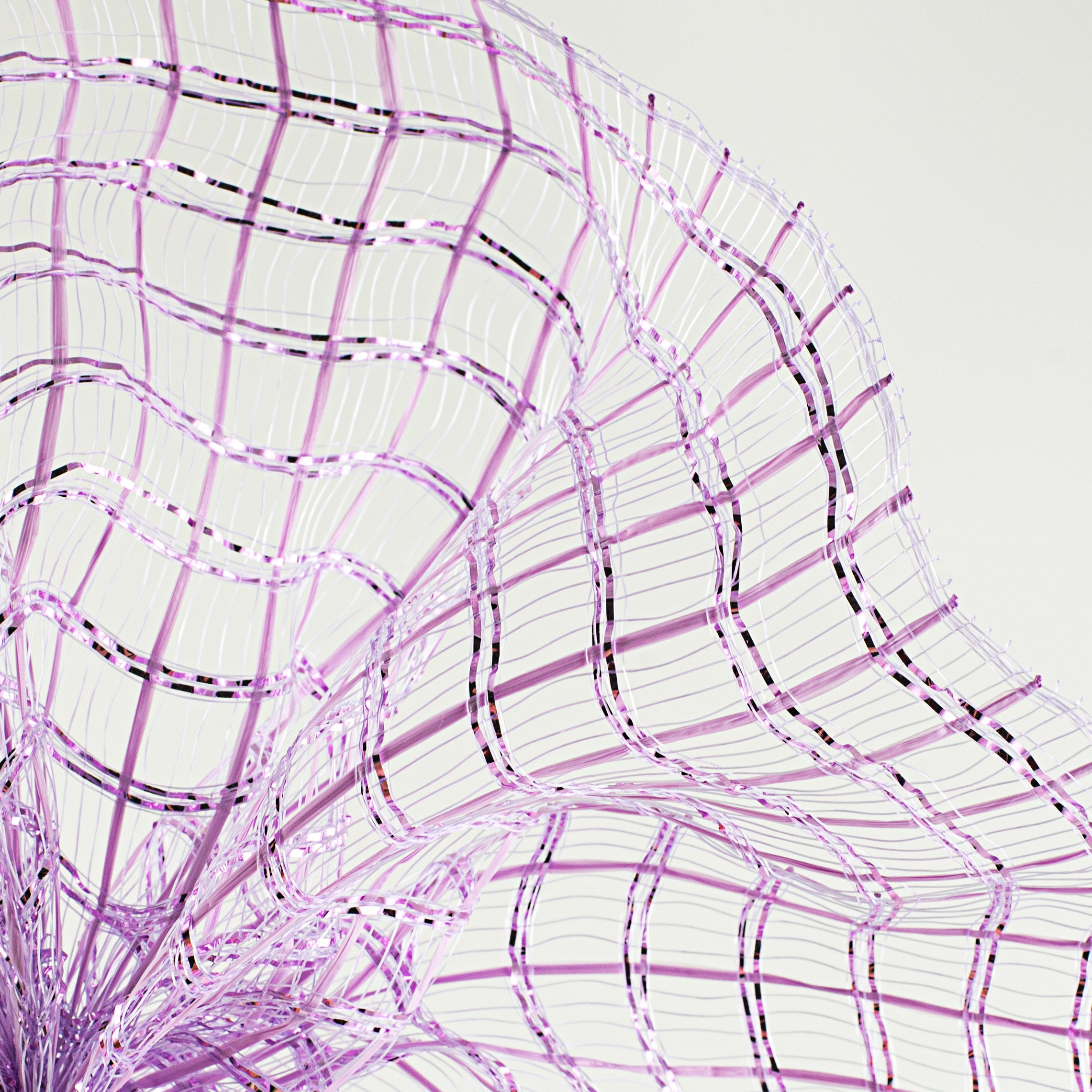10" Wide Weave Metallic Mesh: Lavender Check Lifestyle Photo