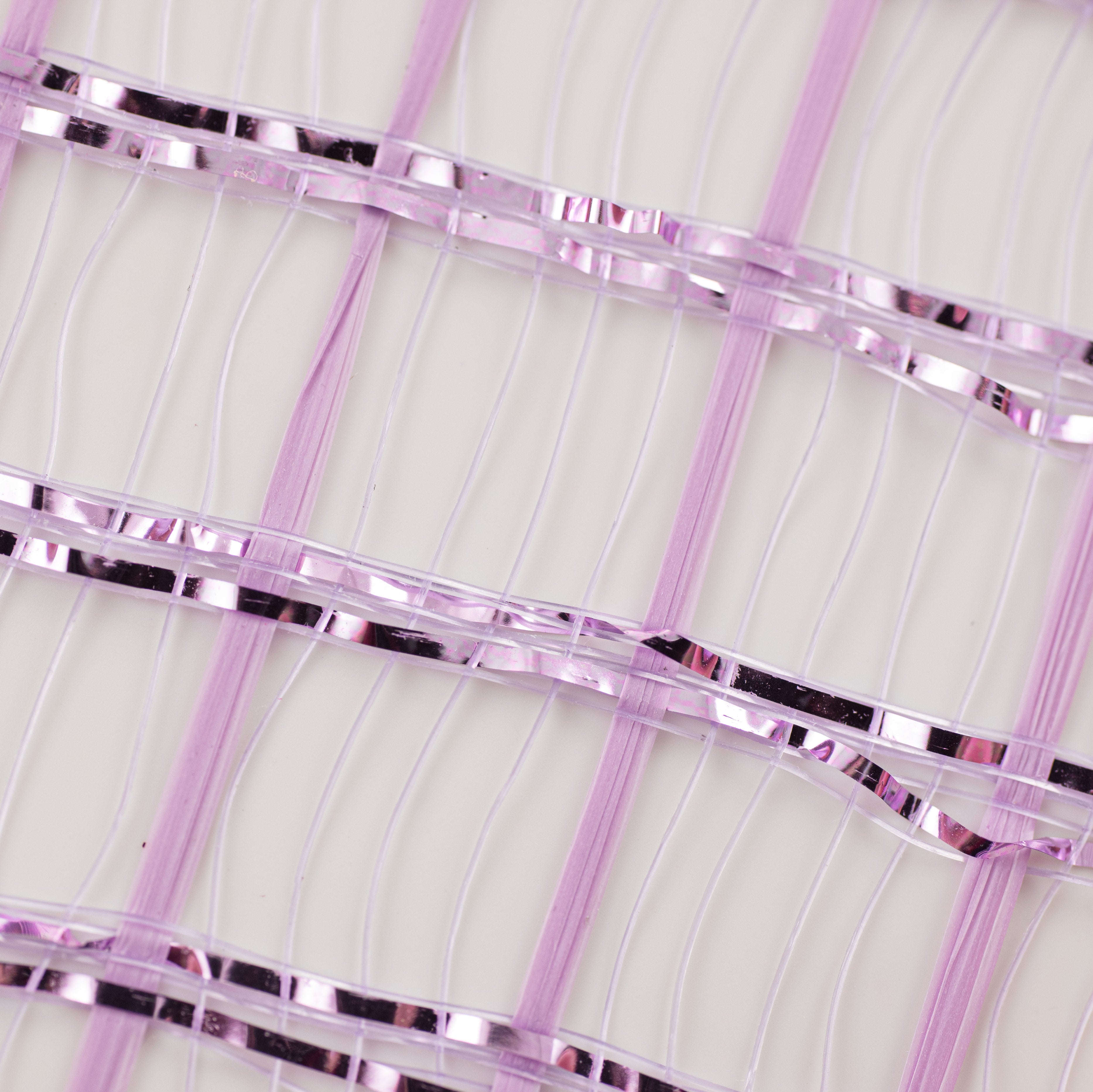 10" Wide Weave Metallic Mesh: Lavender Check detail photo 3